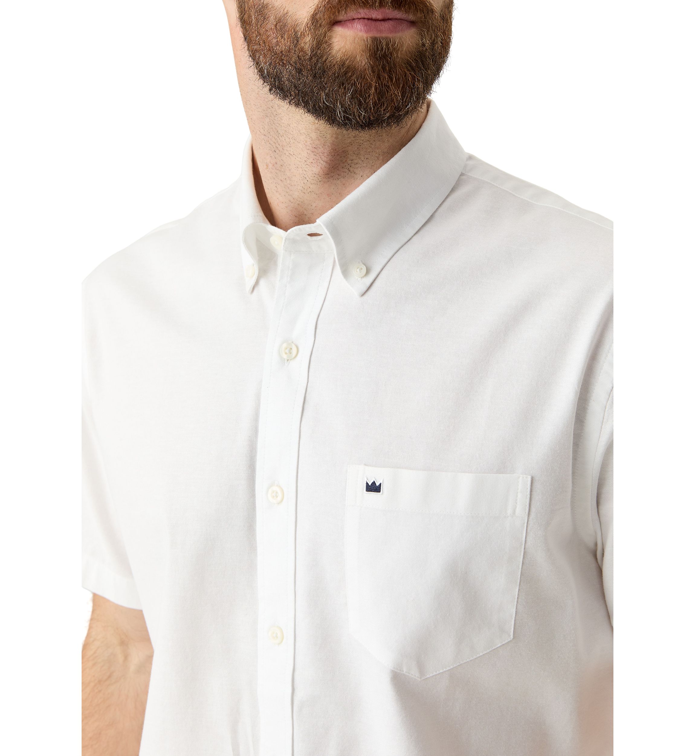 Short Sleeve Washed Oxford Shirt