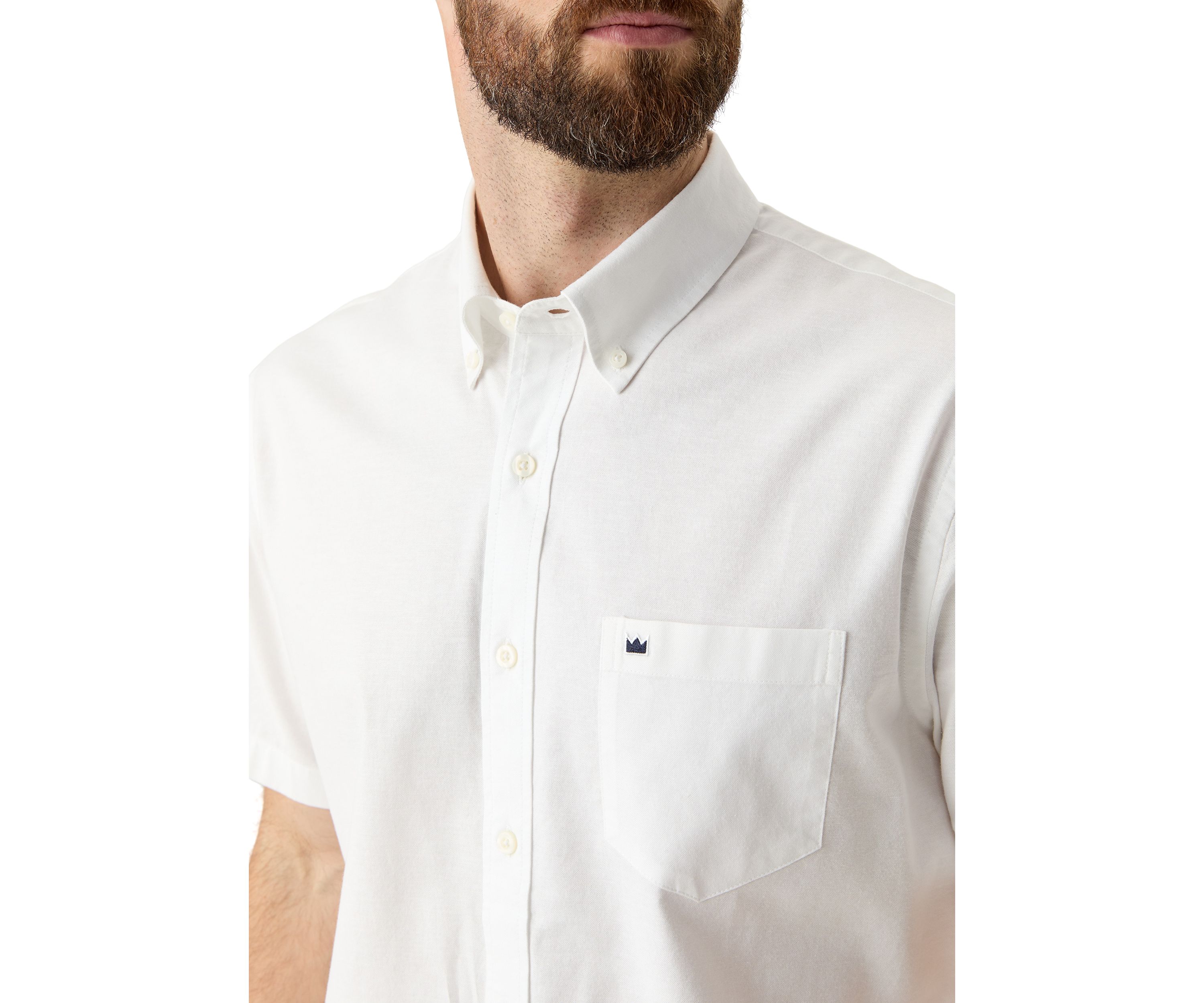 Short Sleeve Washed Oxford Shirt
