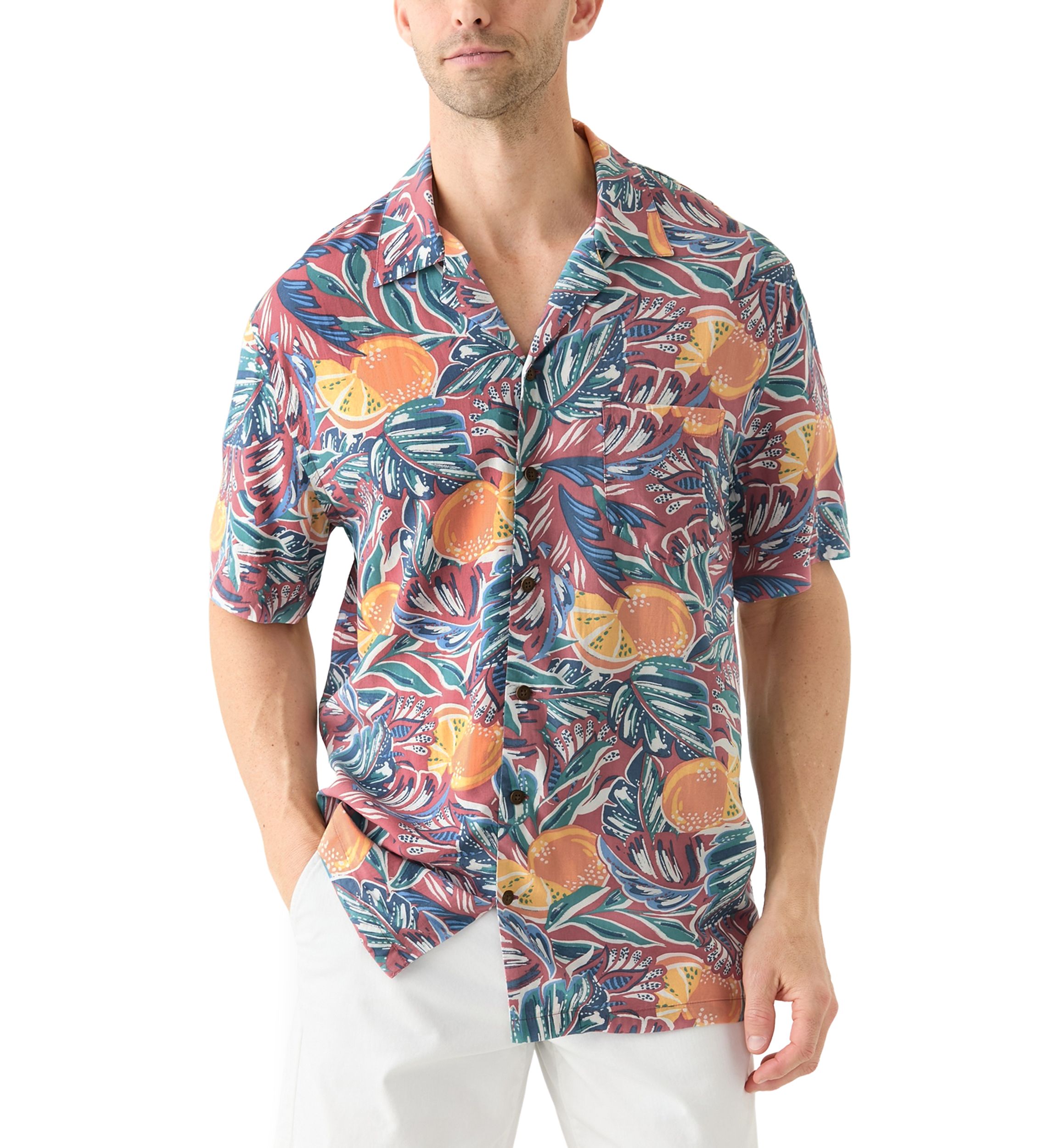 Short Sleeve Printed Camp Shirt