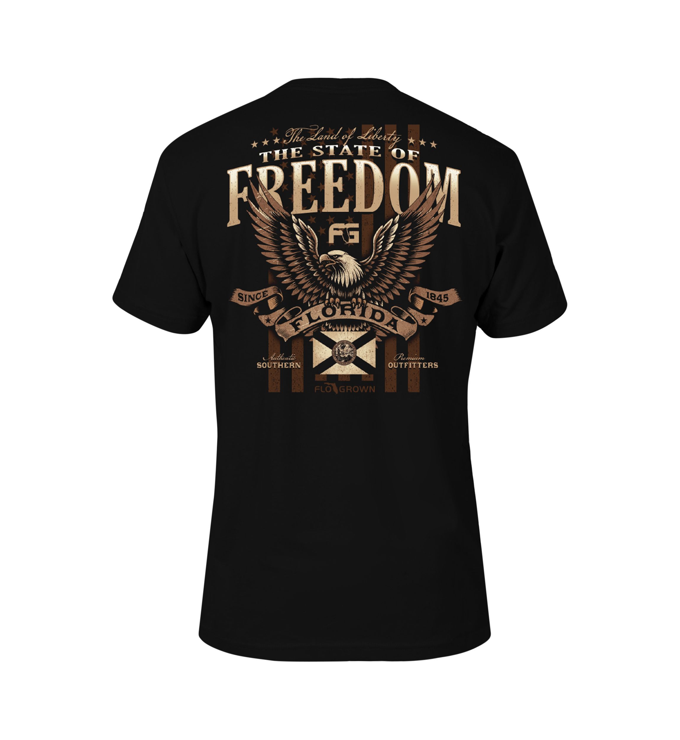 Mens Freedom Eagle Poster T-Shirt 