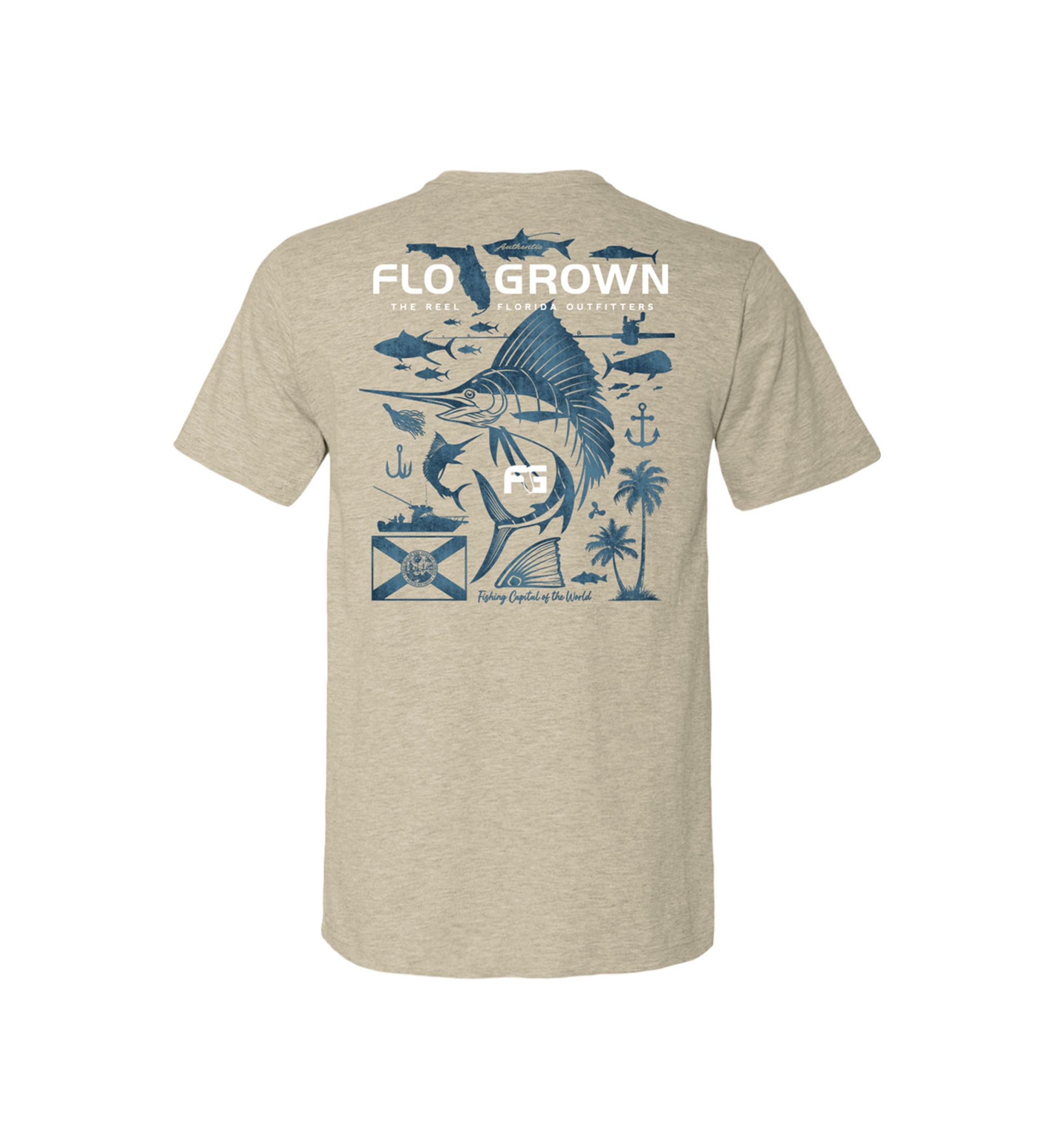 Mens Short Sleeve Saltwater Fishing T-Shirt