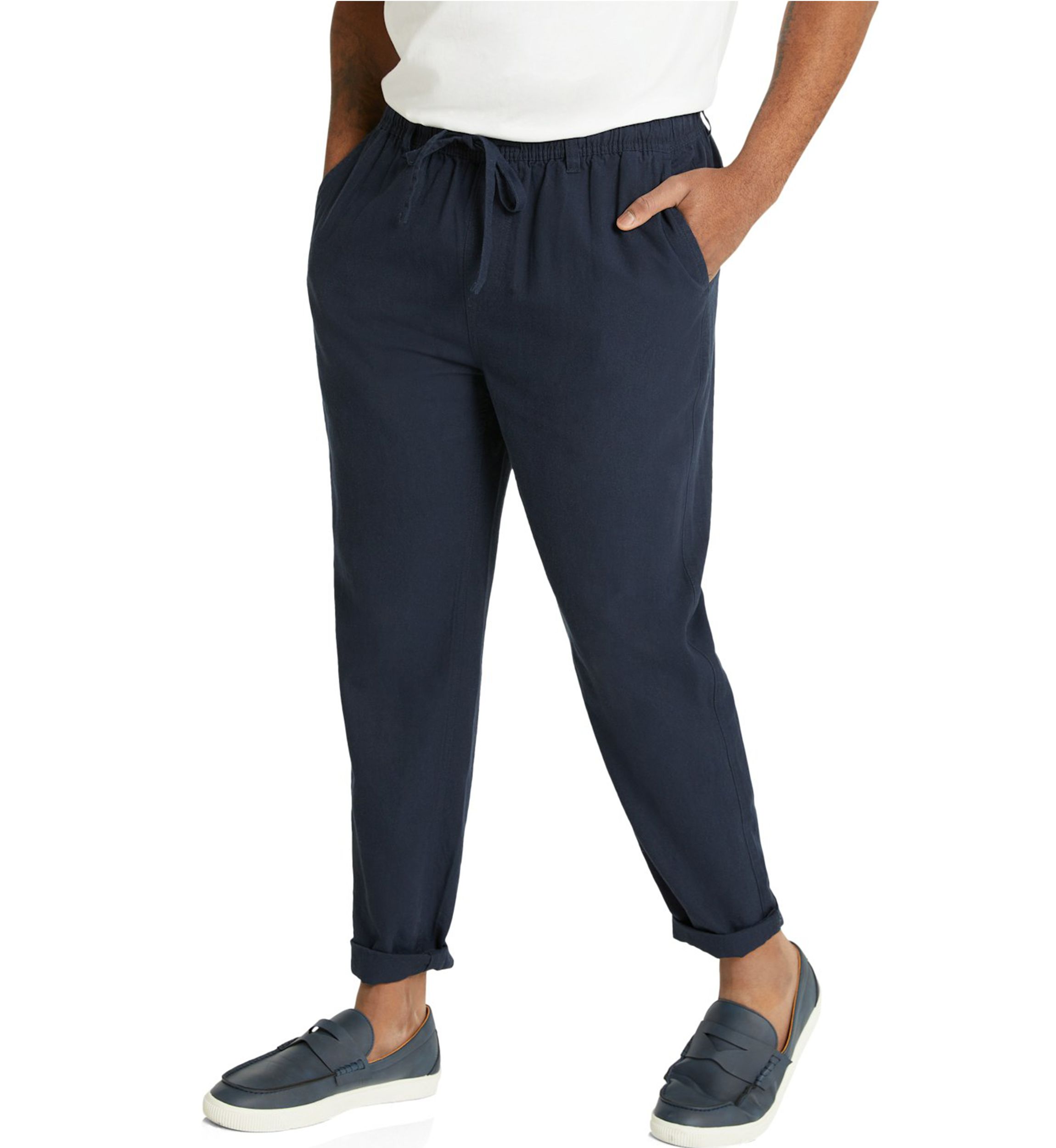 Big & Tall Linen Blend Pants
