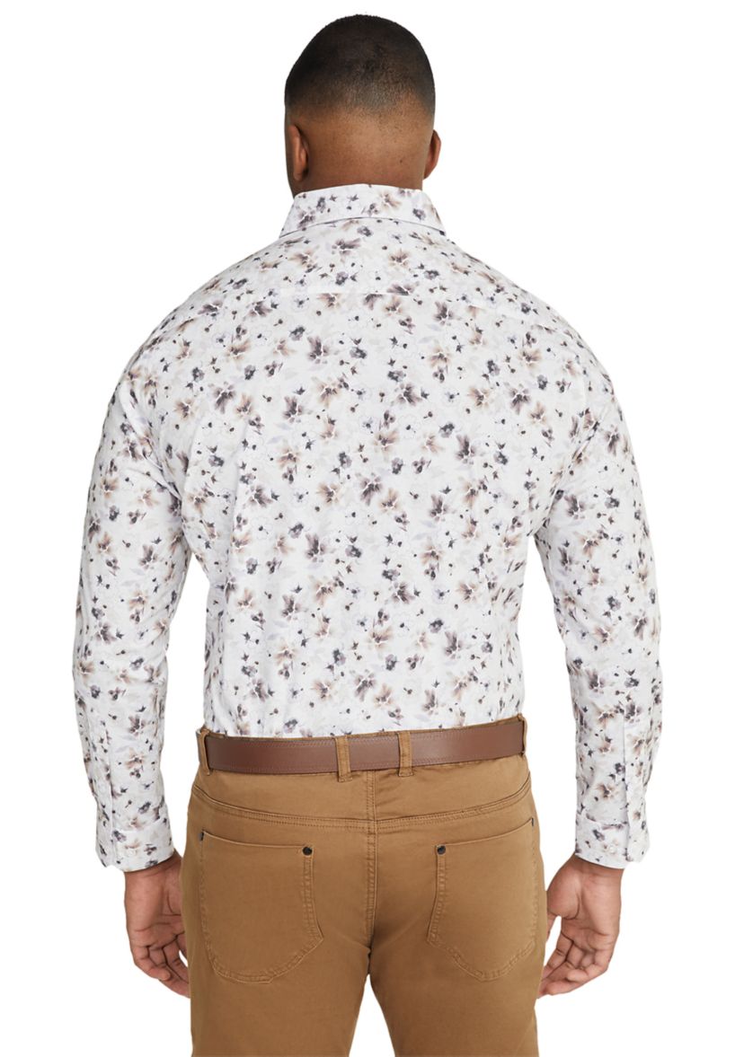 Big & Tall Long Sleeve Norton Floral Print Shirt 