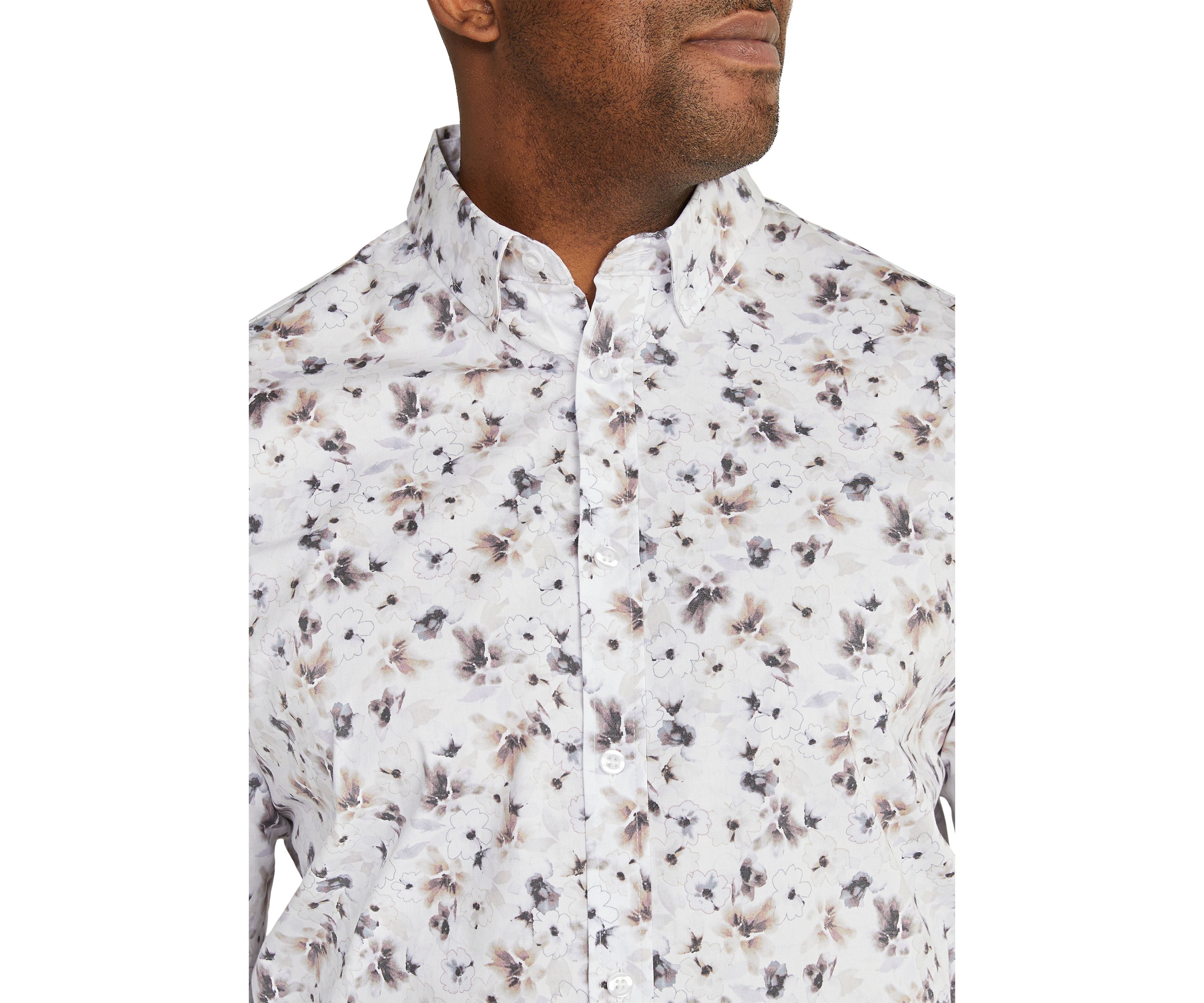 Big & Tall Long Sleeve Norton Floral Print Shirt 