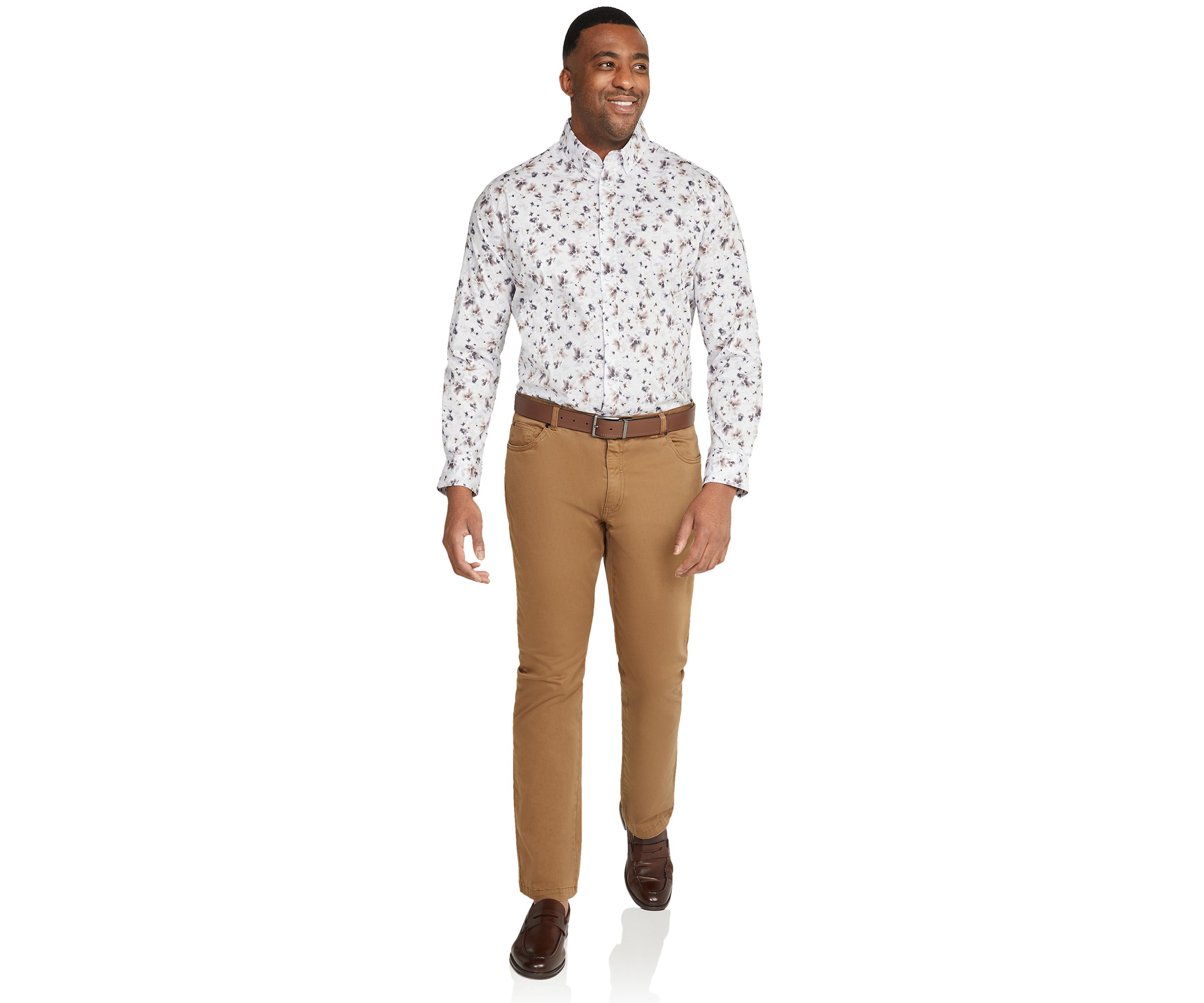 Big & Tall Long Sleeve Norton Floral Print Shirt 