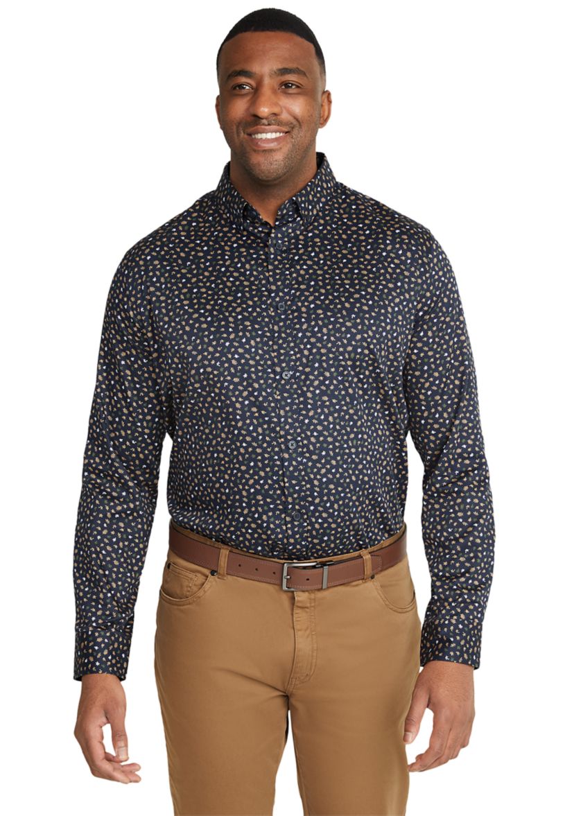Big & Tall Long Sleeve Lennon Floral Print Shirt 