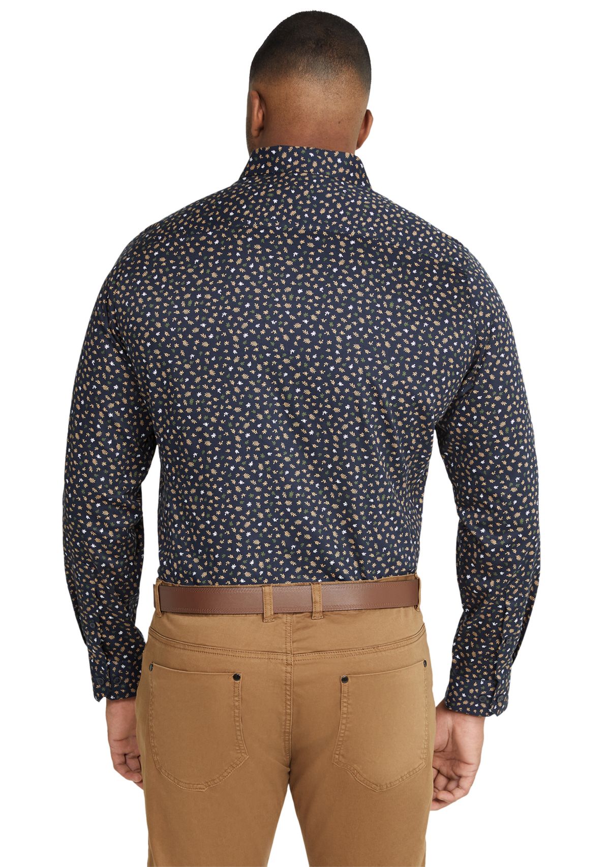 Big & Tall Long Sleeve Lennon Floral Print Shirt 