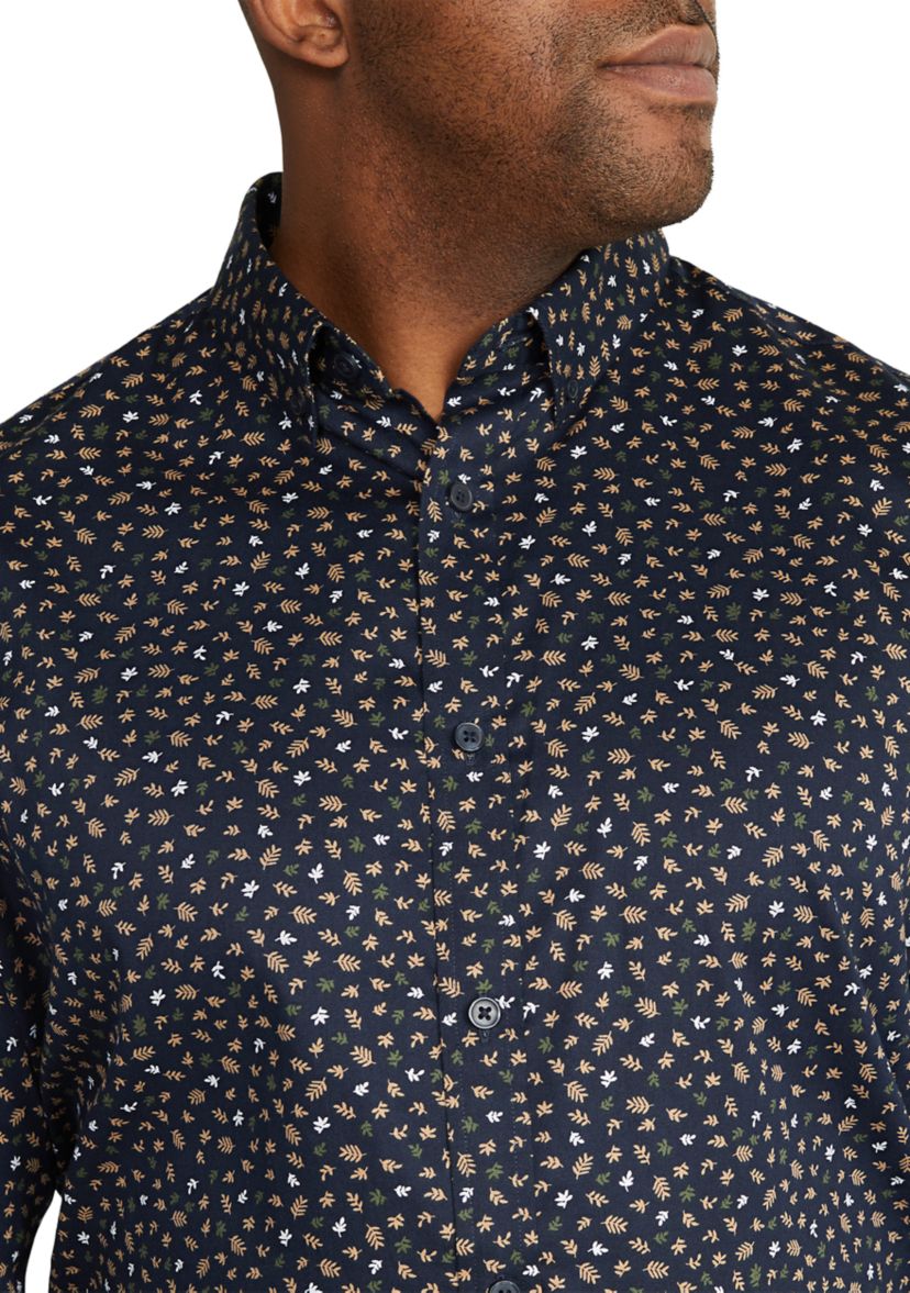 Big & Tall Long Sleeve Lennon Floral Print Shirt 