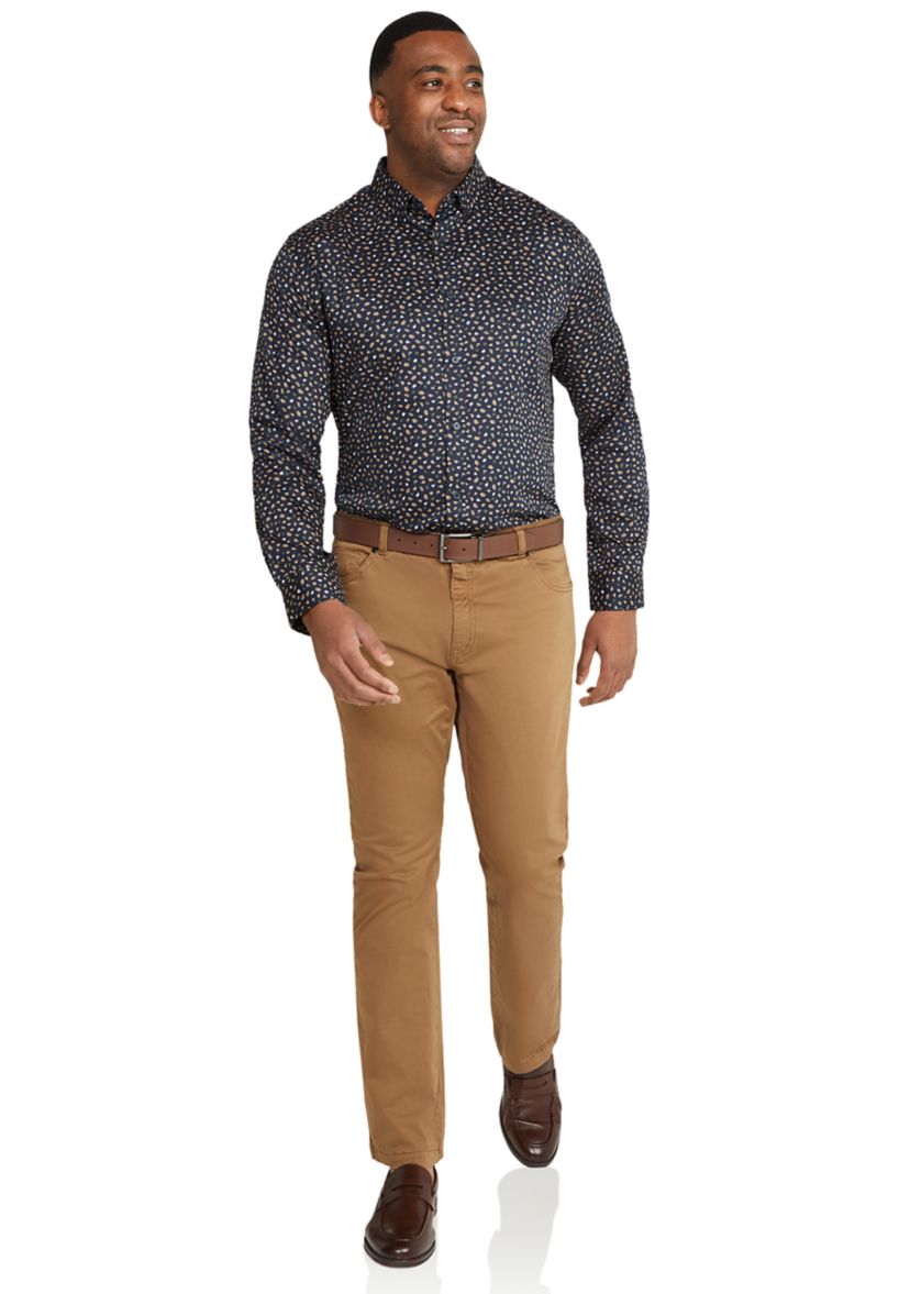 Big & Tall Long Sleeve Lennon Floral Print Shirt 