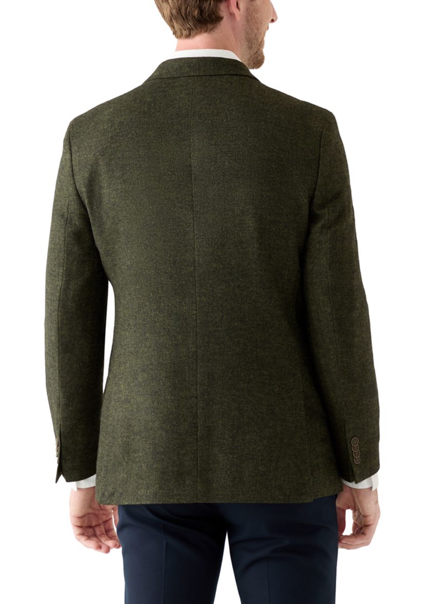 Olive Herringbone Tweed Sport Coat 