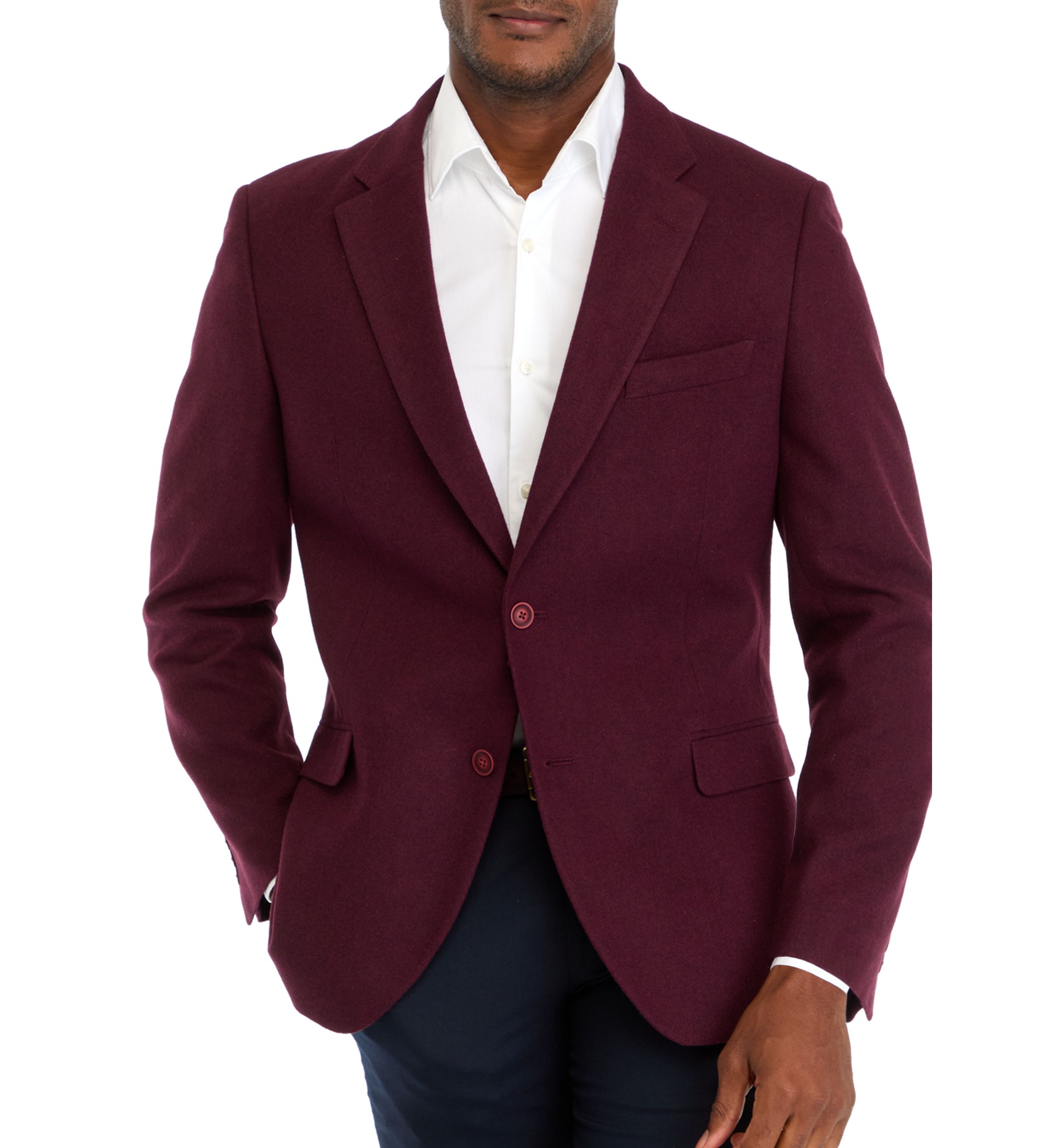 Tweed Solid Sport Coat 