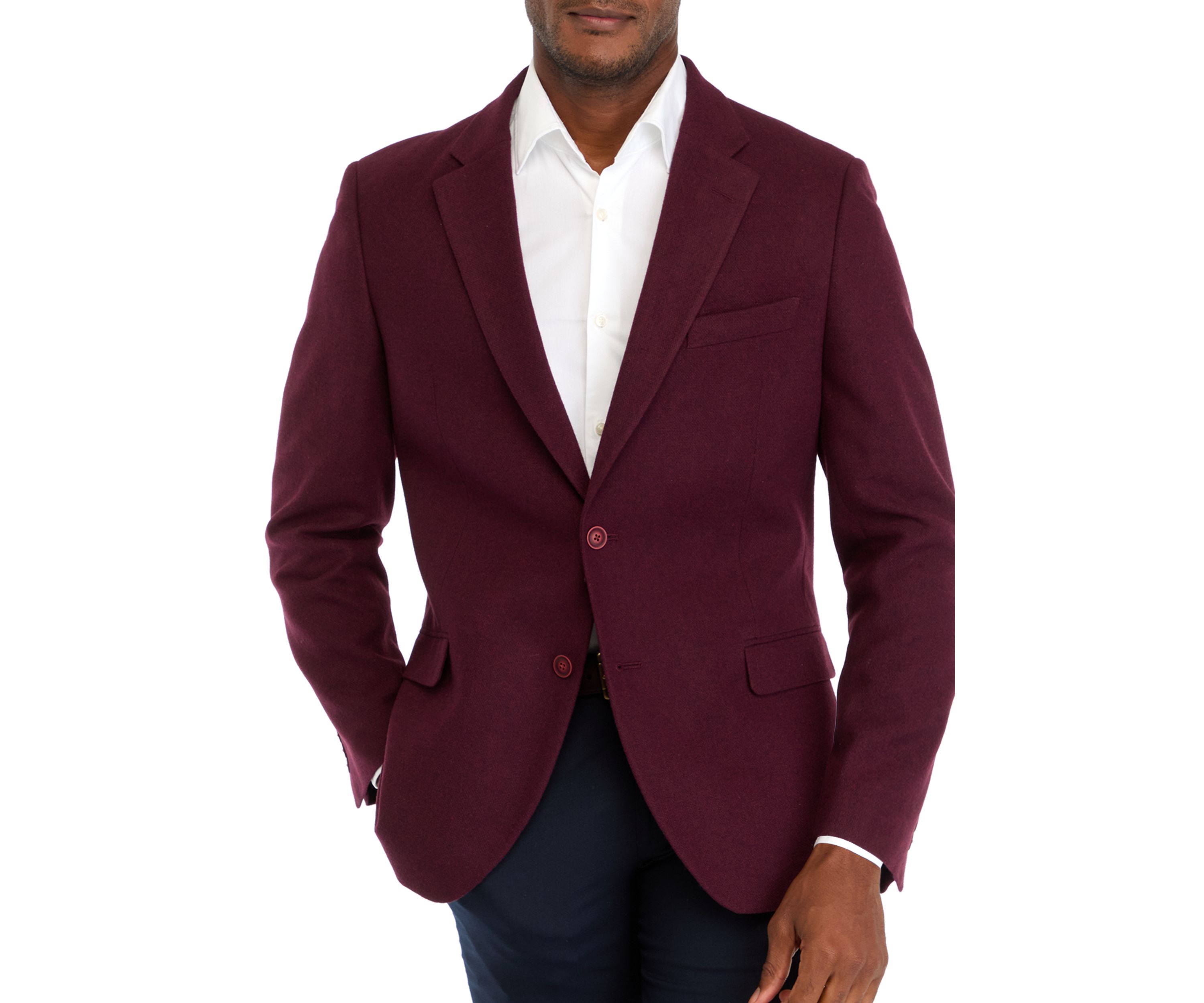 Tweed Solid Sport Coat 