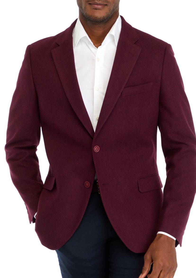 Tweed Solid Sport Coat 
