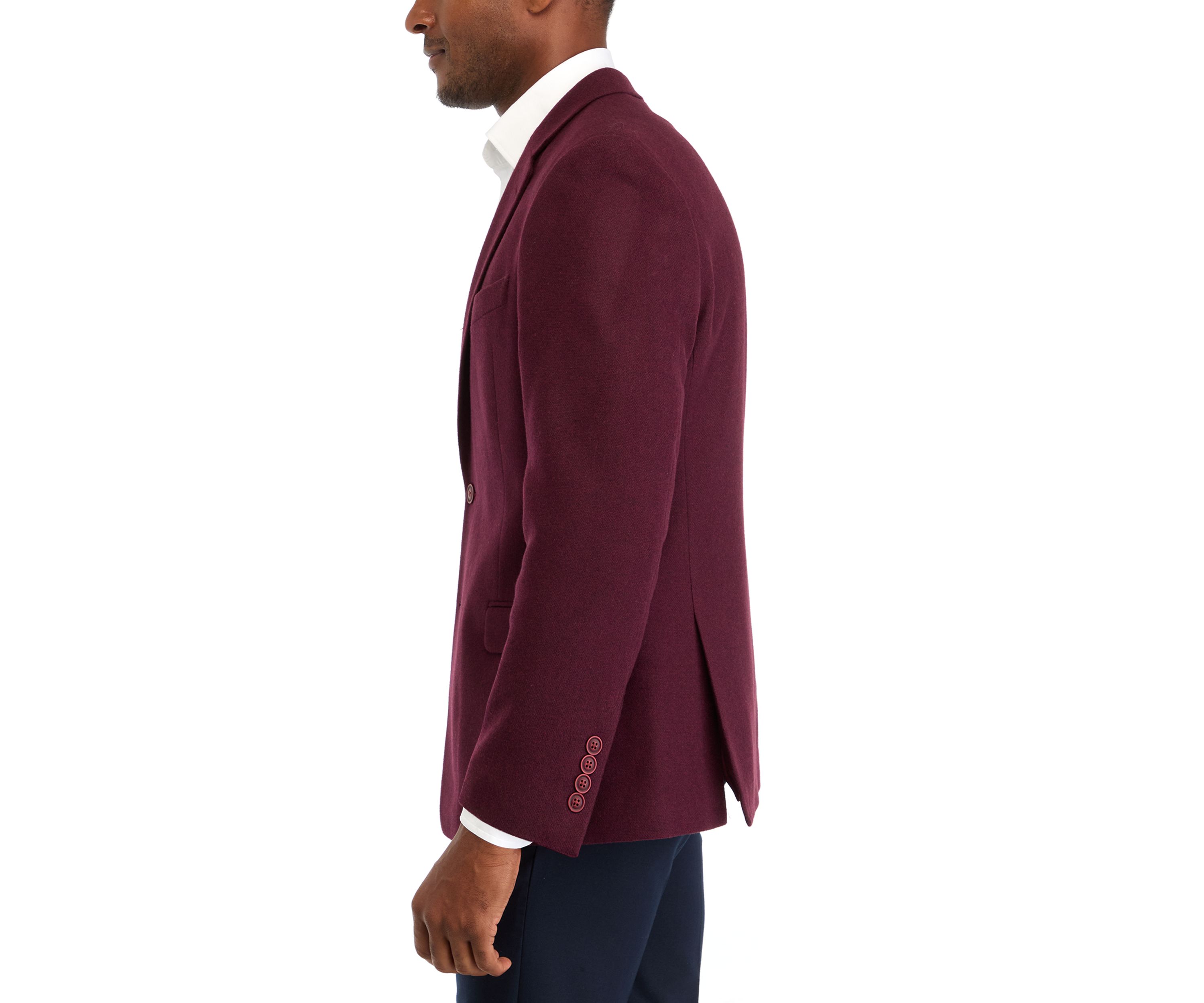 Tweed Solid Sport Coat 