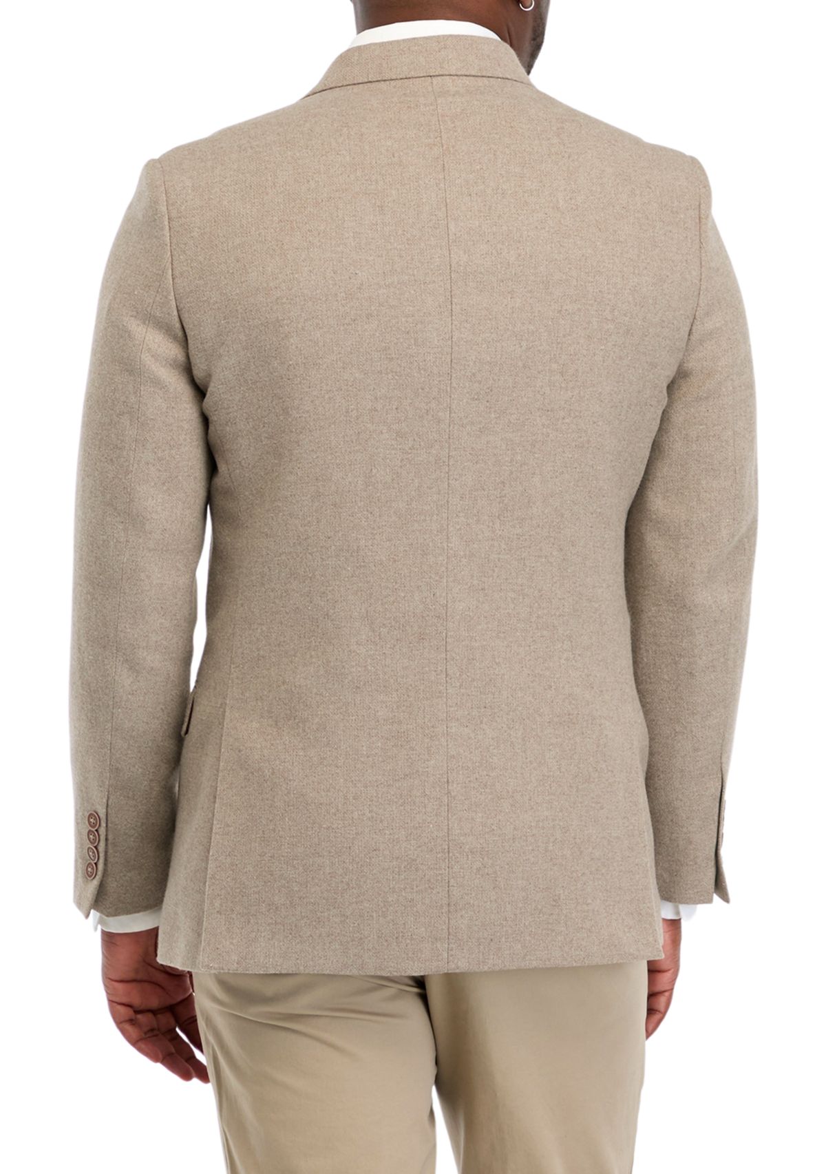 Tweed Solid Taupe Sport Coat 