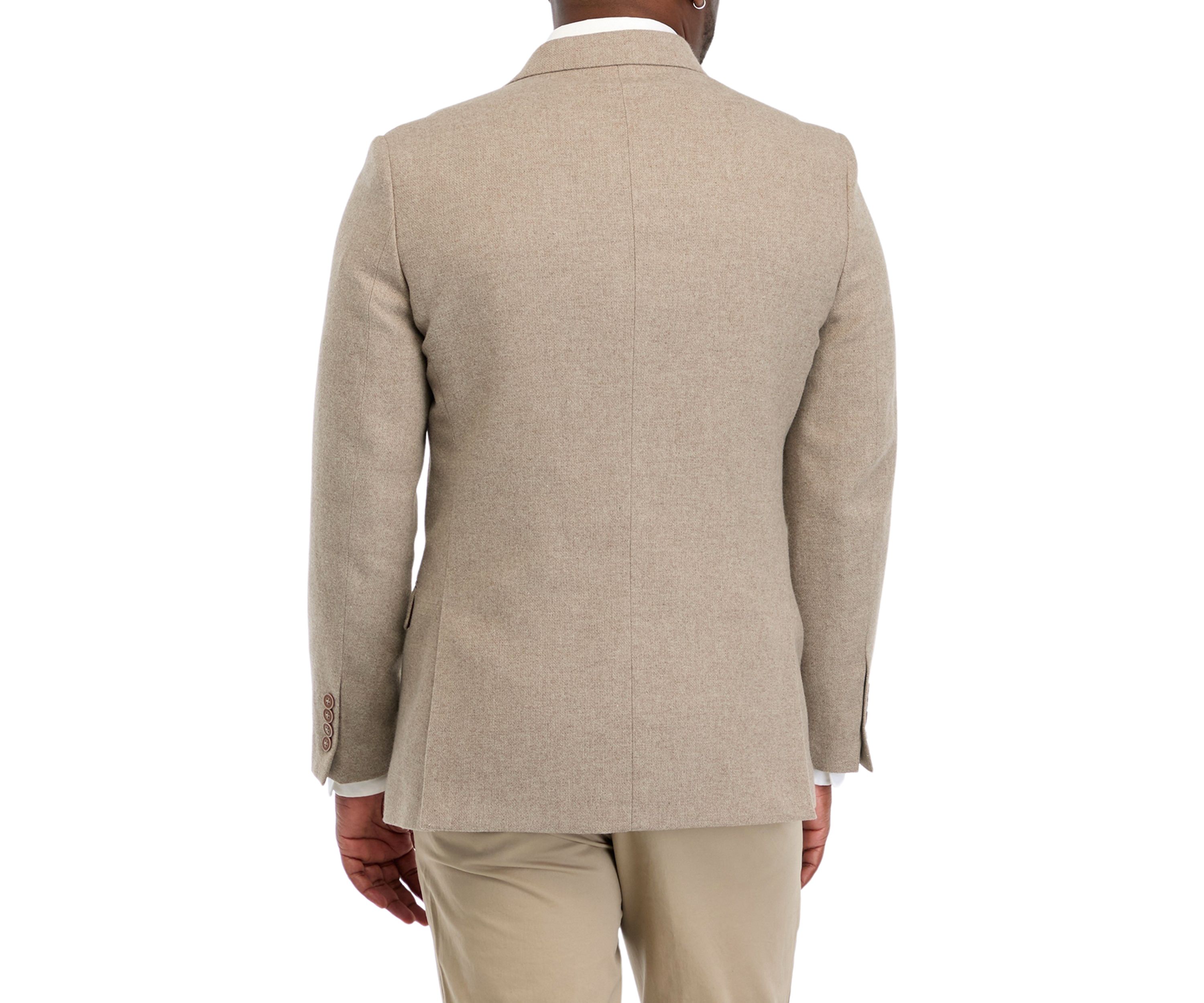 Tweed Solid Taupe Sport Coat 