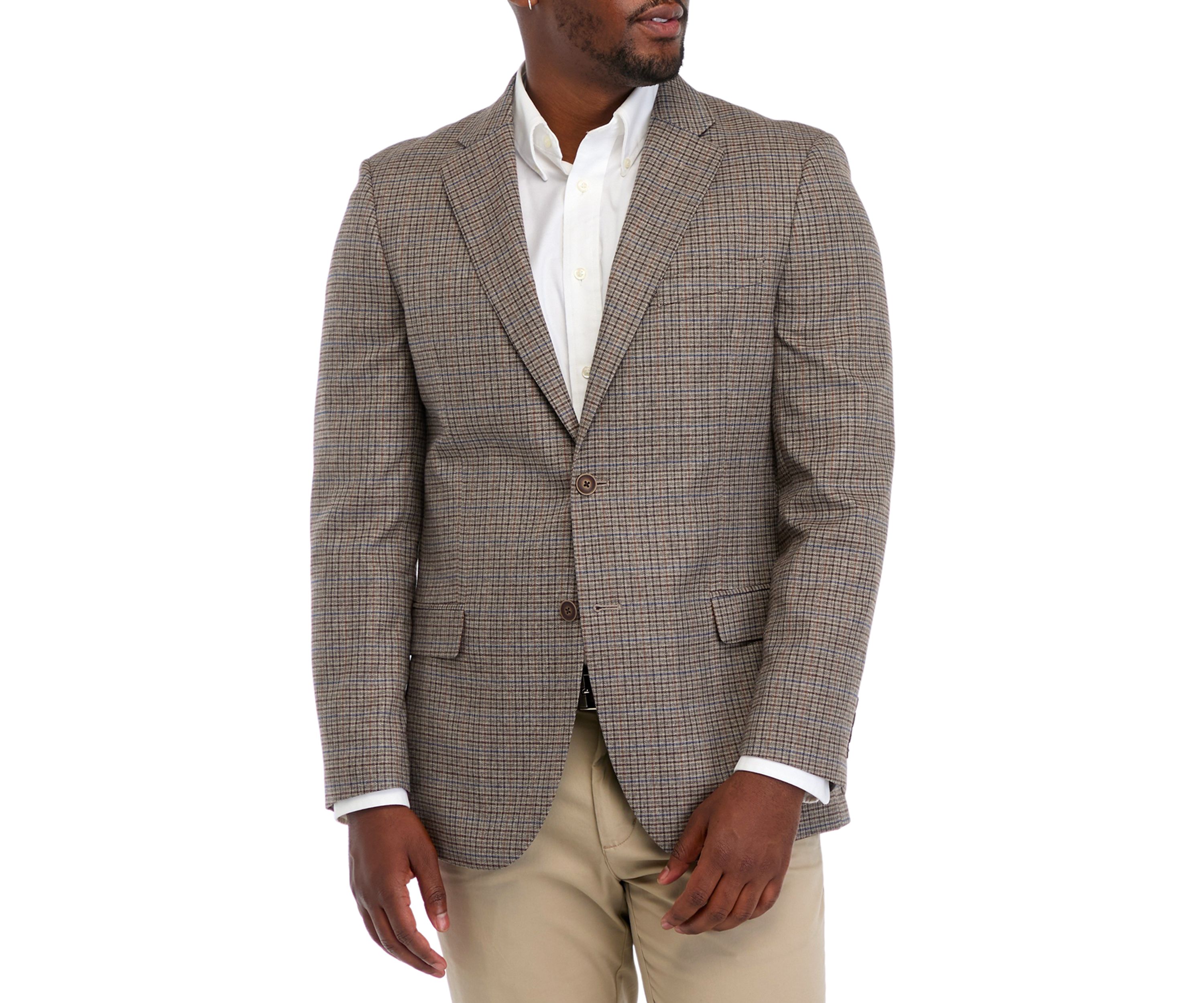 Taupe Check Sport Coat 