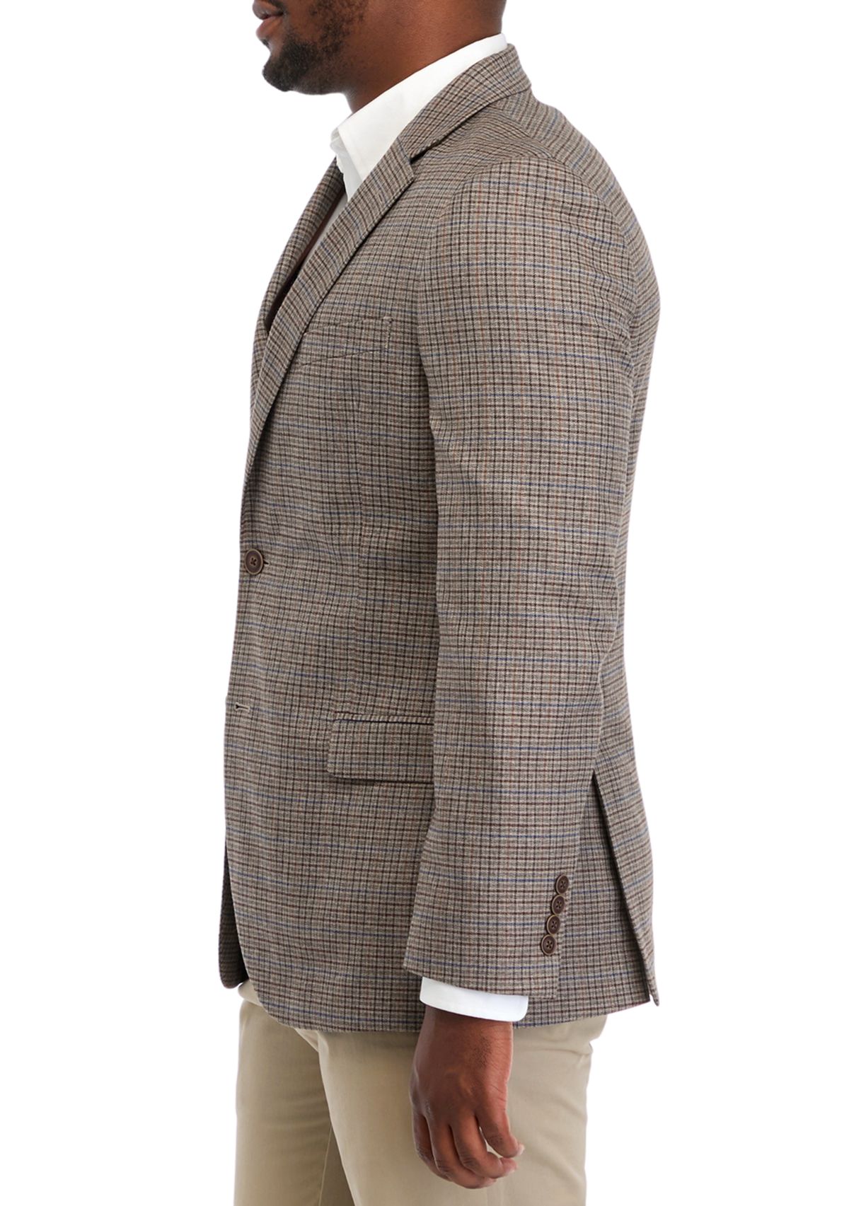 Taupe Check Sport Coat 