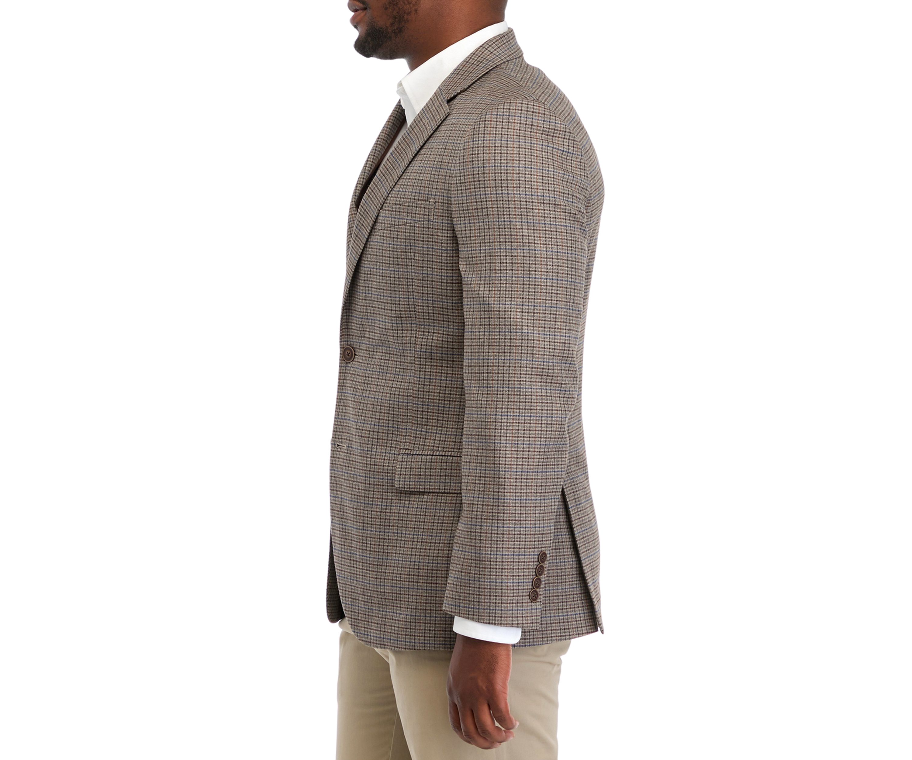 Taupe Check Sport Coat 