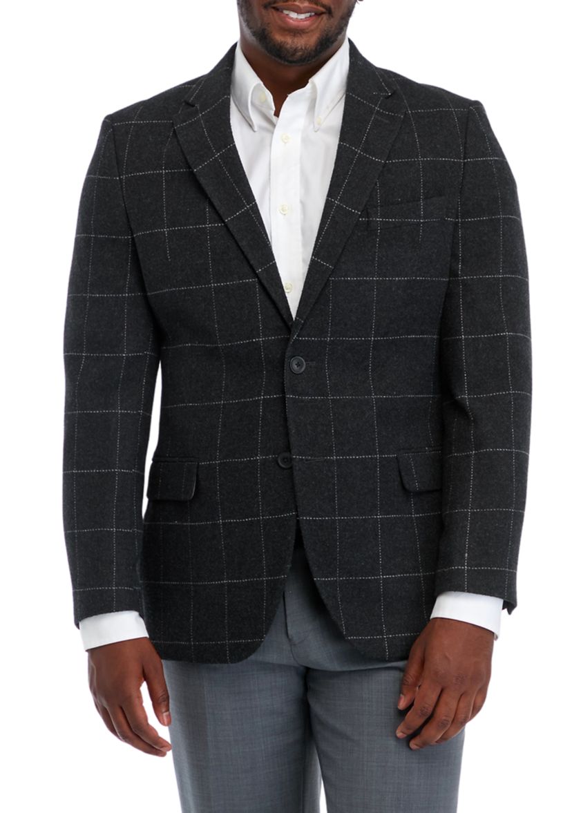 Gray Windowpane Blazer 