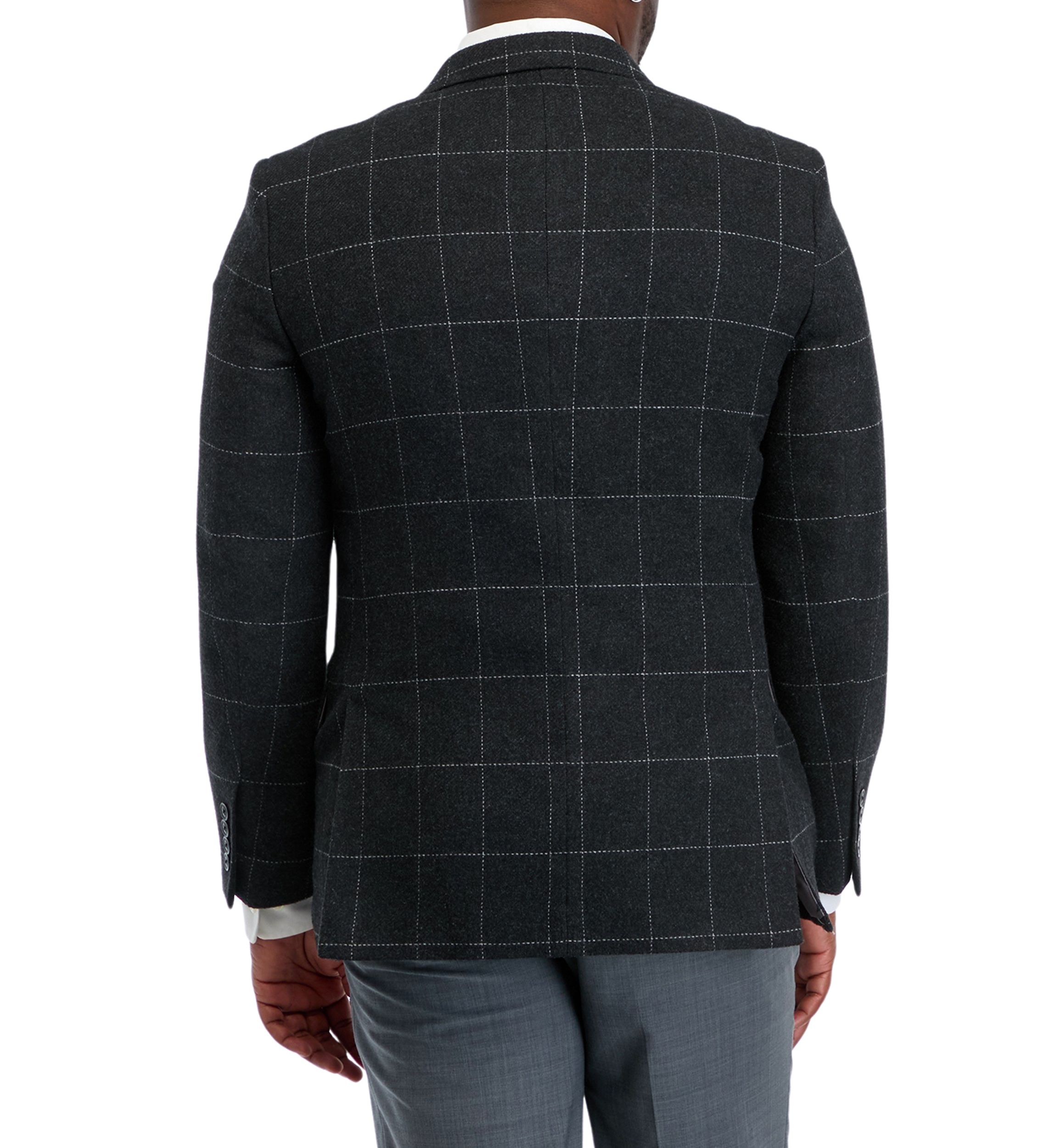 Gray Windowpane Blazer 
