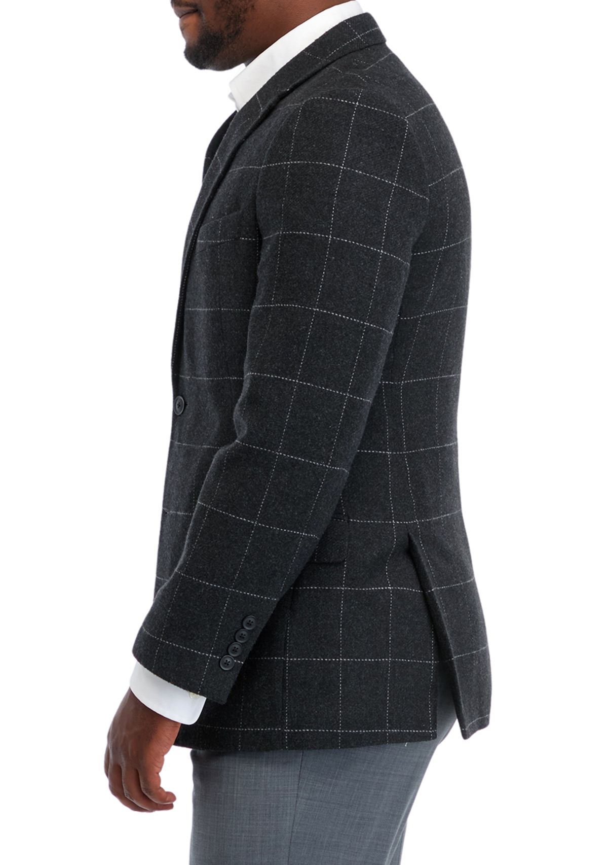 Gray Windowpane Blazer 