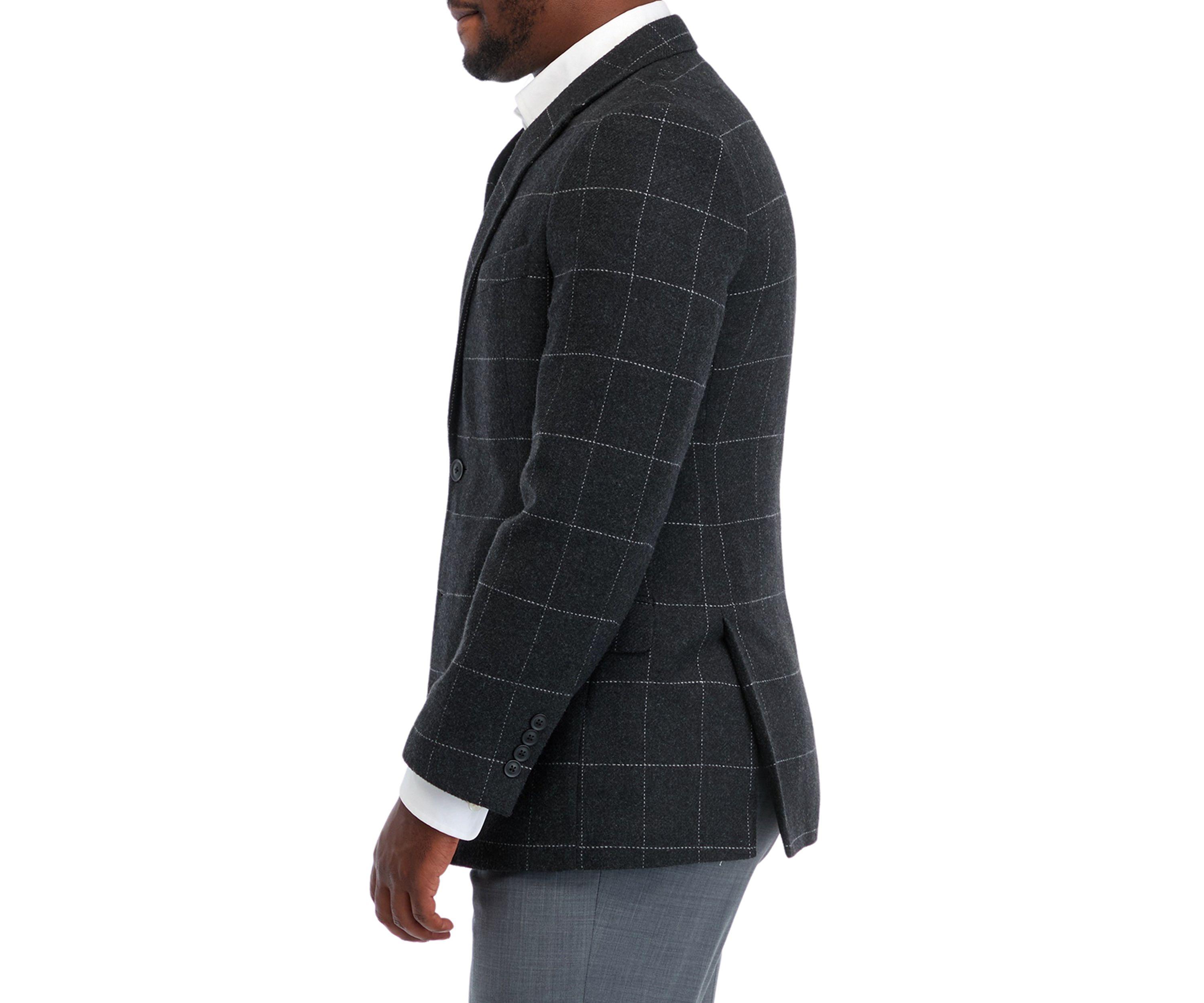 Gray Windowpane Blazer 