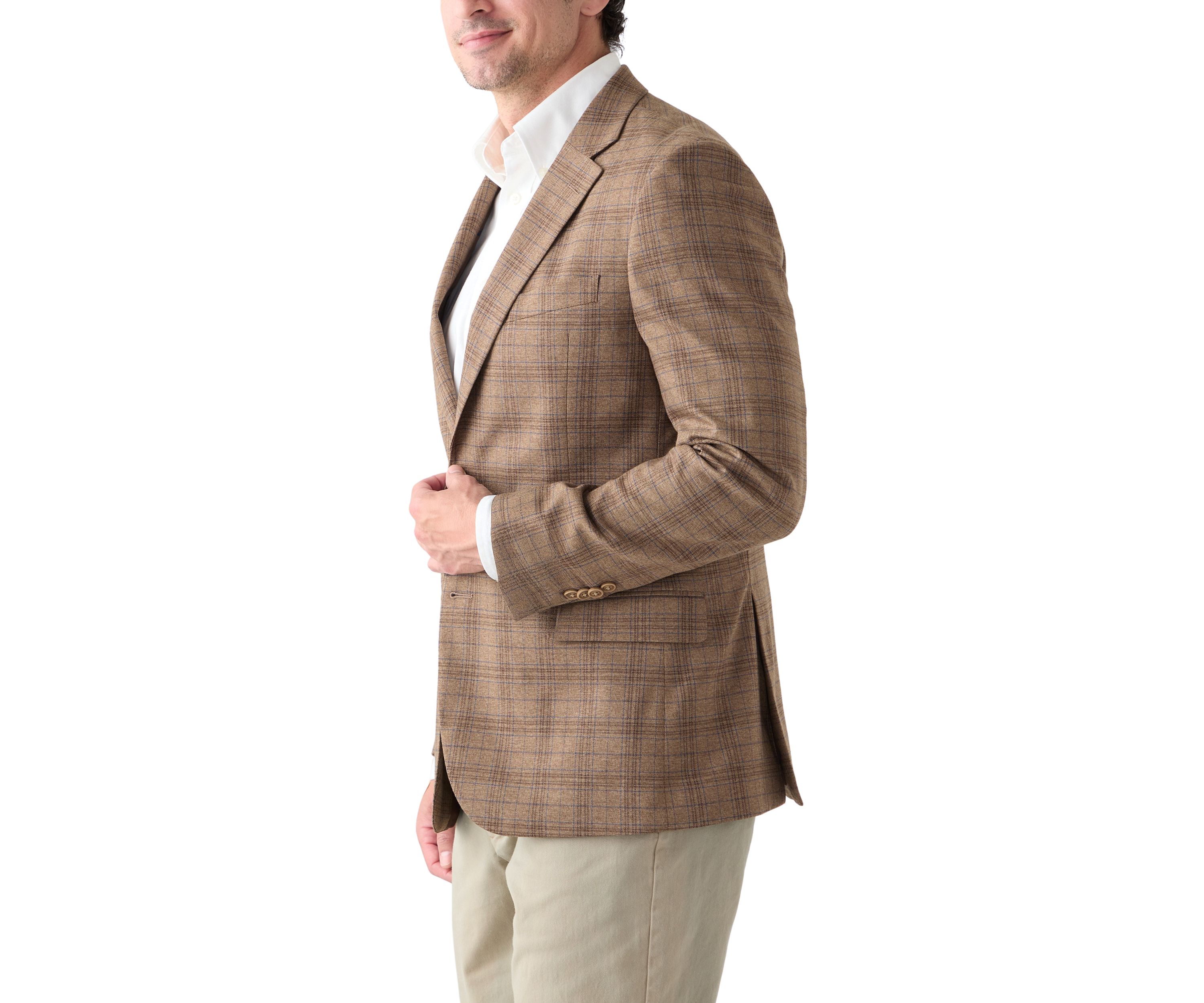 Brown Plaid Sport Coat
