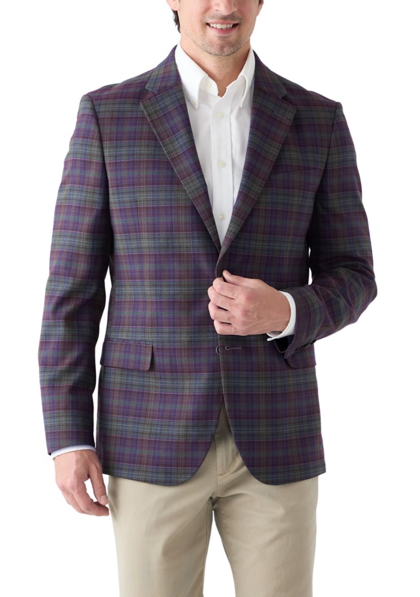 Purple and Olive Plaid Sport Coat