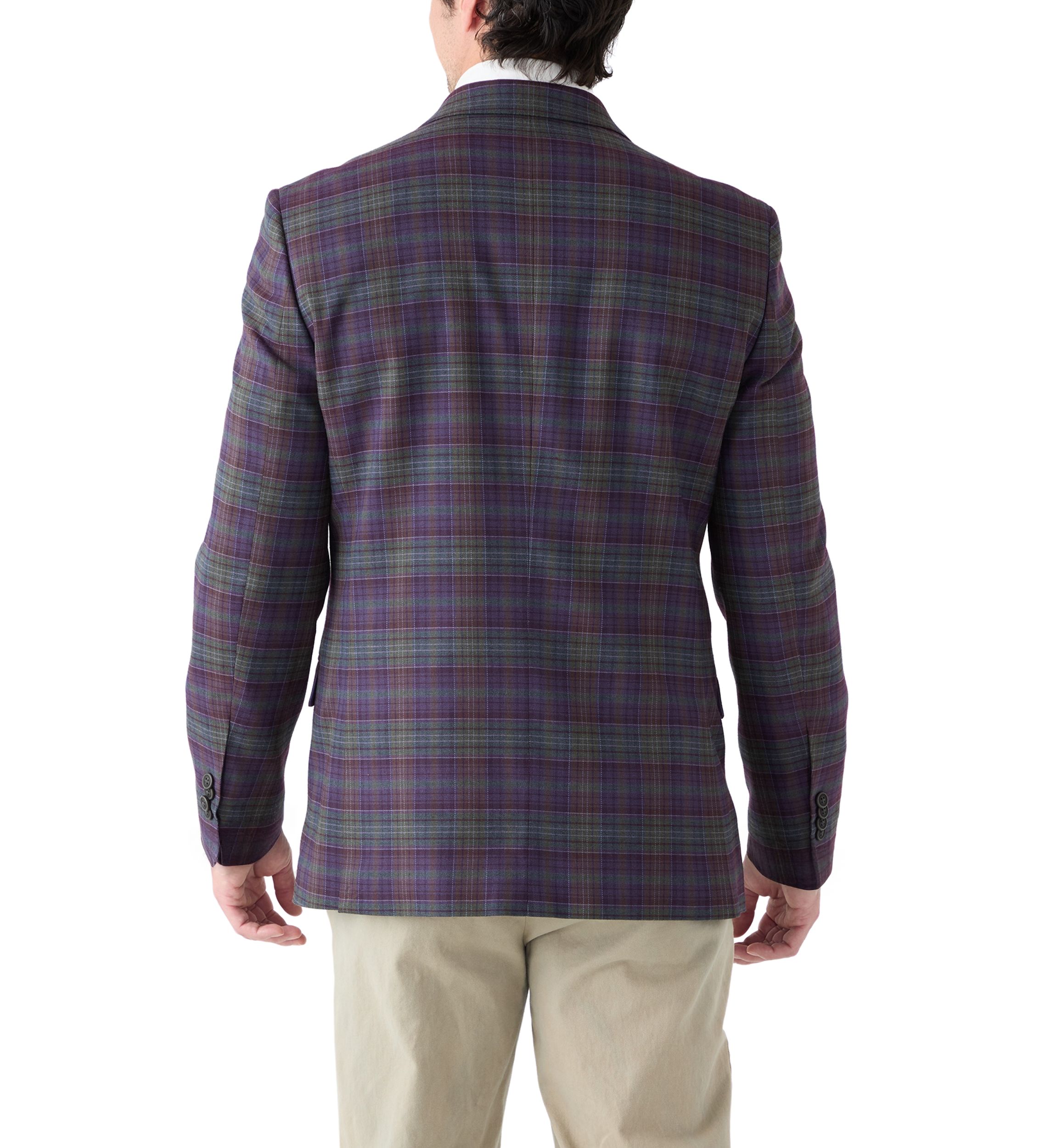Purple and Olive Plaid Sport Coat