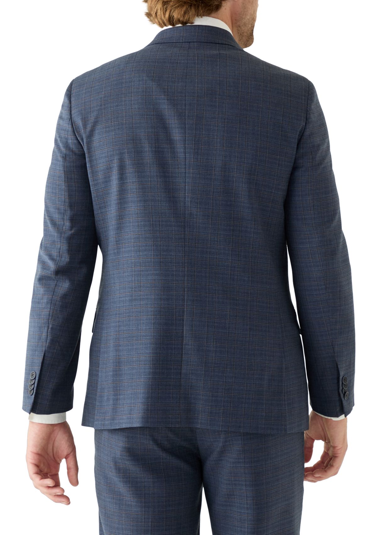 Blue Plaid Suit Jacket