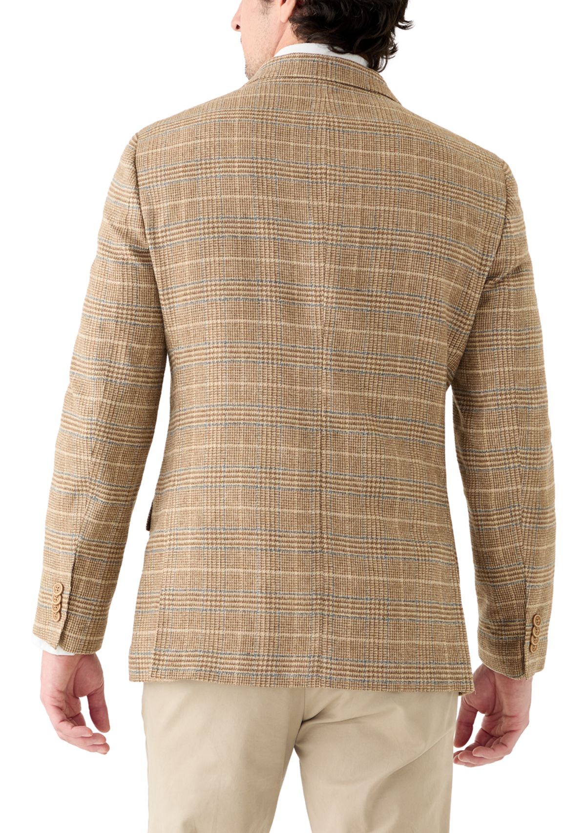 Mens Tan Plaid Sportcoat