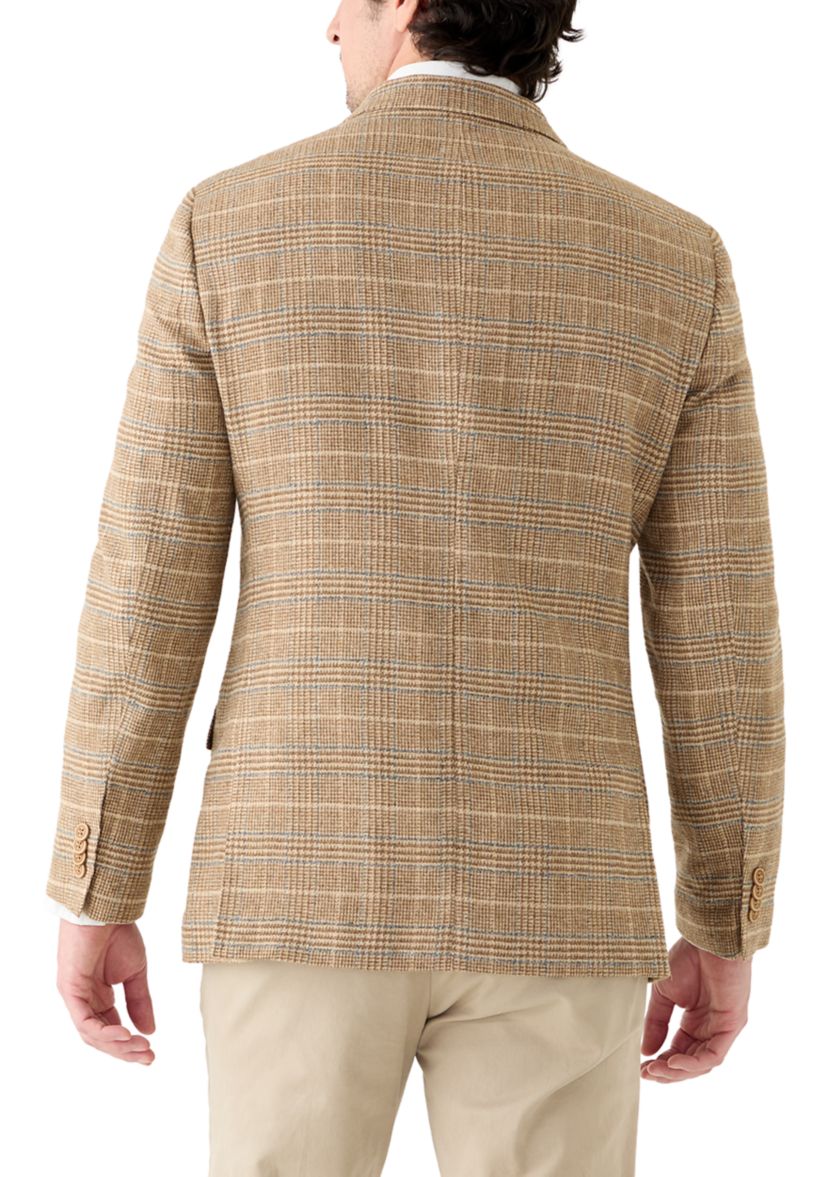 Mens Tan Plaid Sportcoat