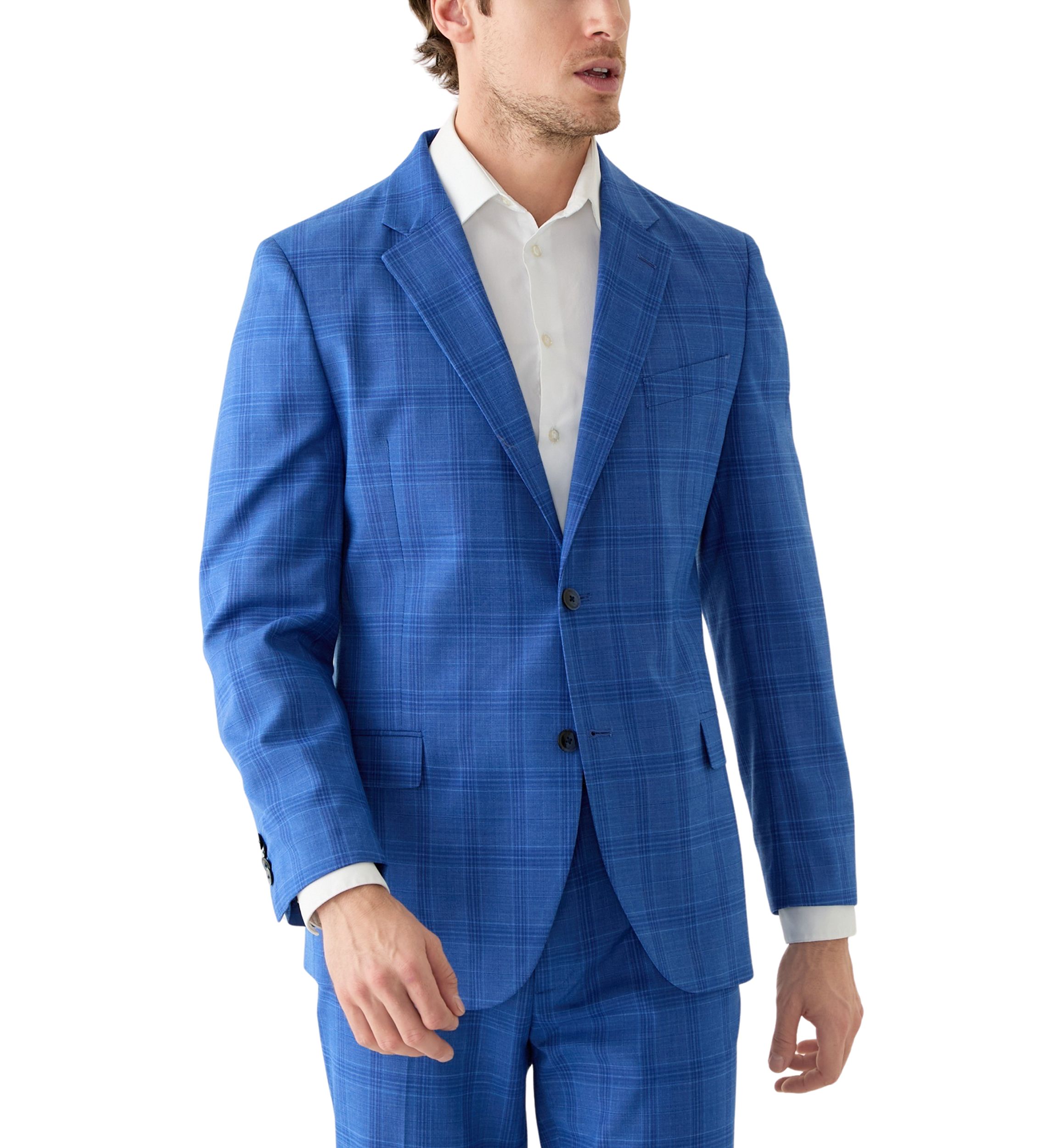 Blue Plaid Suit Separate Jacket 