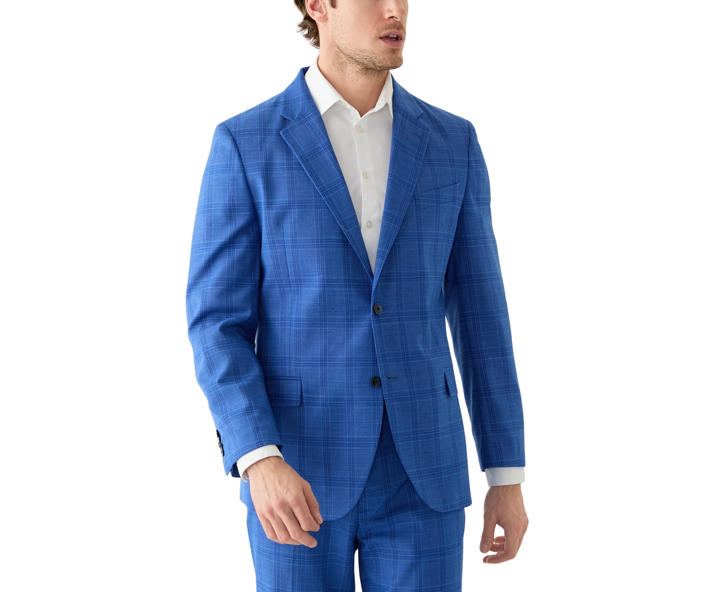 Blue Plaid Suit Separate Jacket 