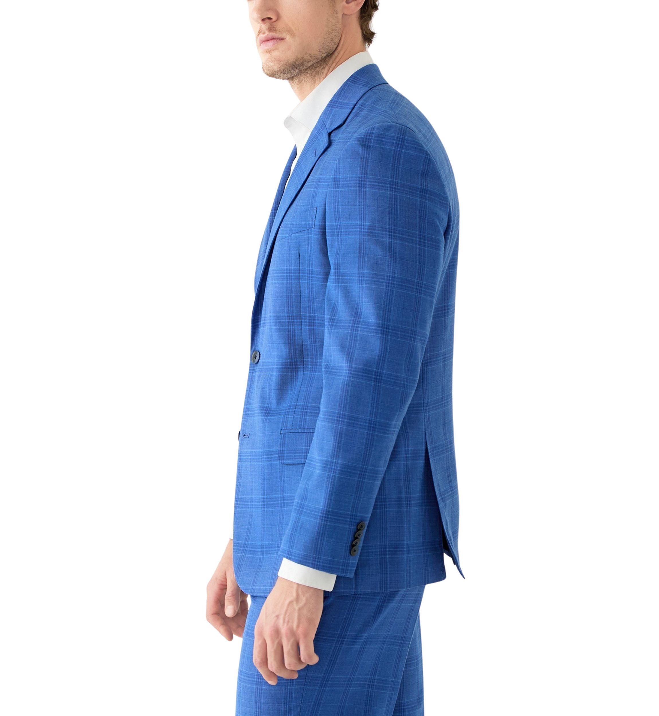 Blue Plaid Suit Separate Jacket 