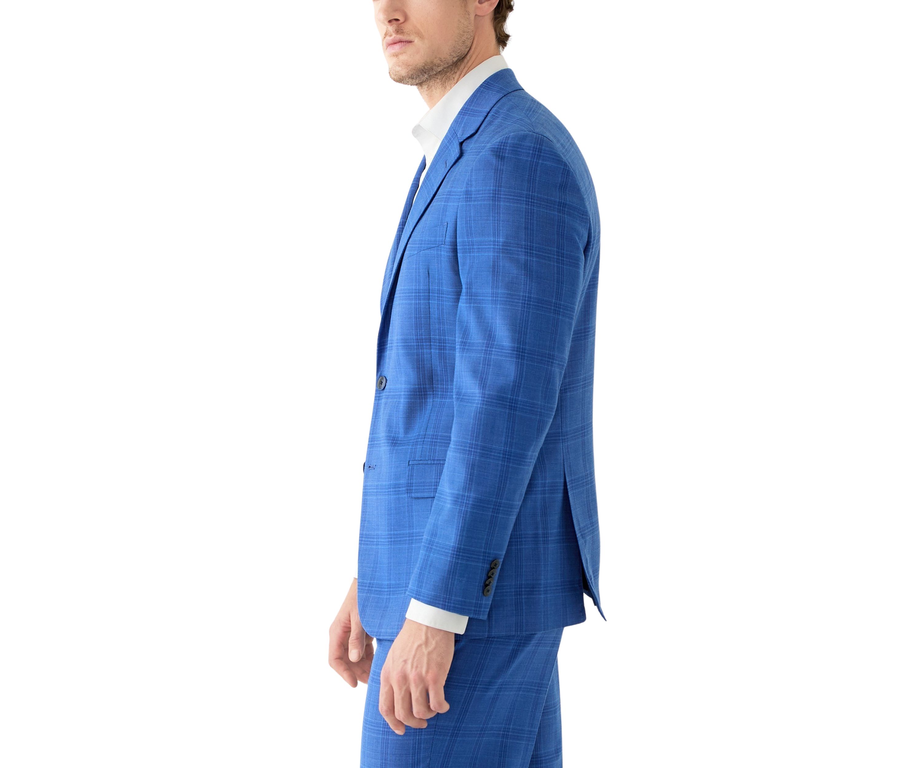 Blue Plaid Suit Separate Jacket 