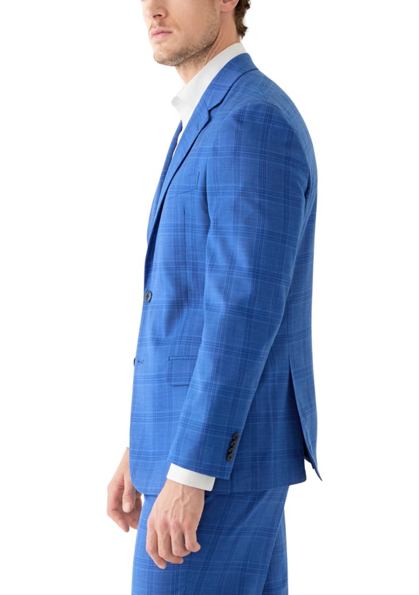 Blue Plaid Suit Separate Jacket 