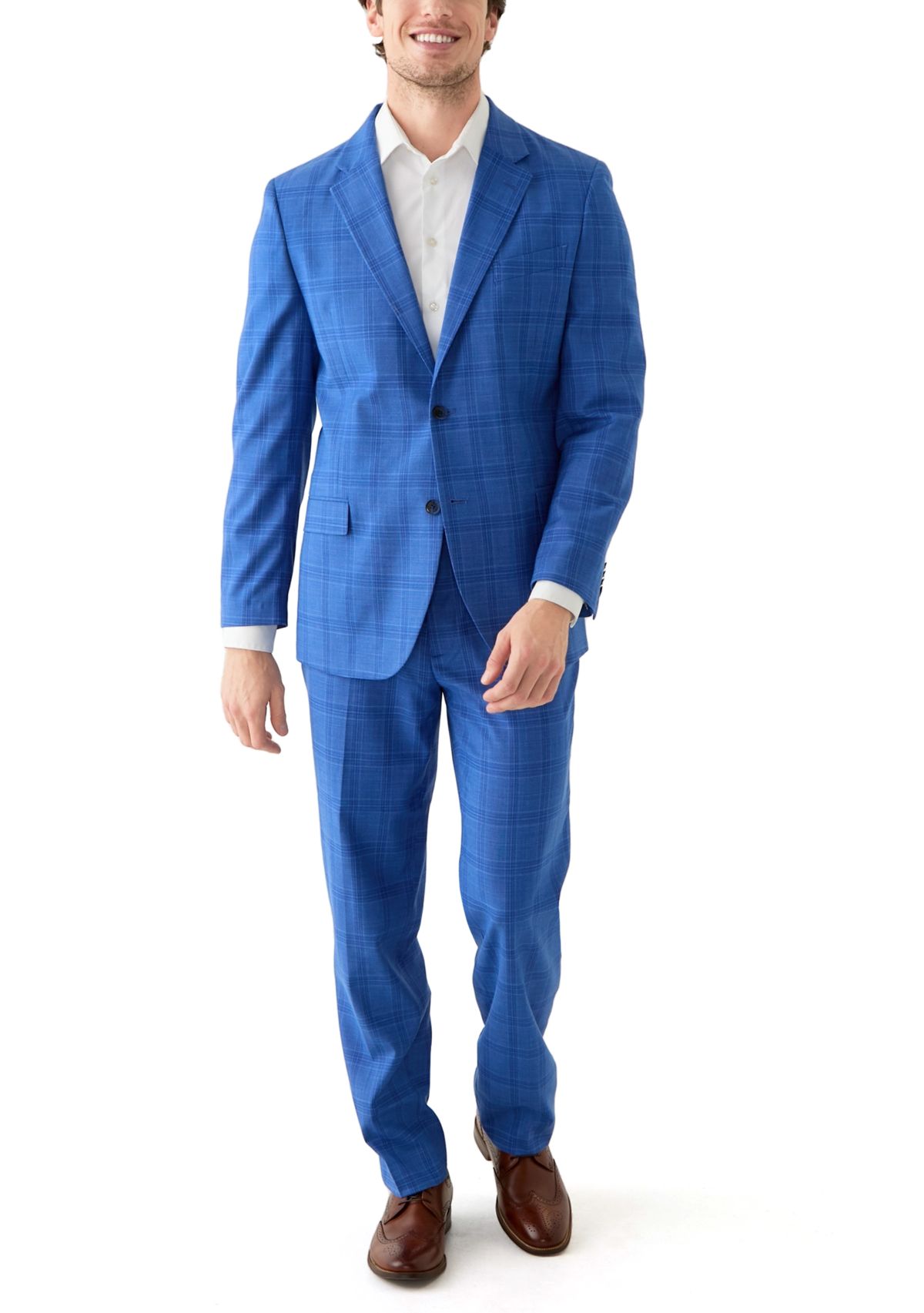 Blue Plaid Suit Separate Jacket 