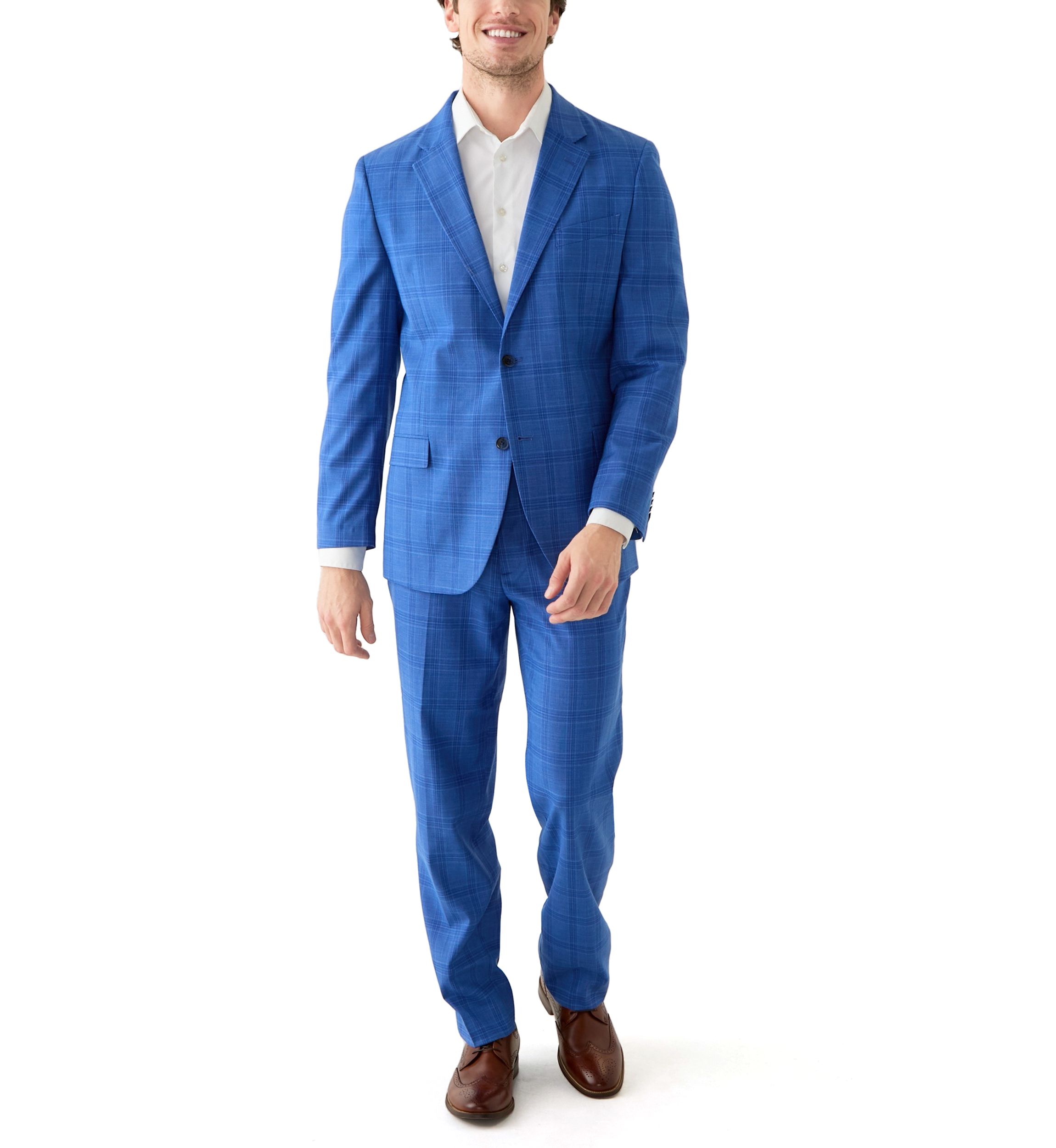 Blue Plaid Suit Separate Jacket 