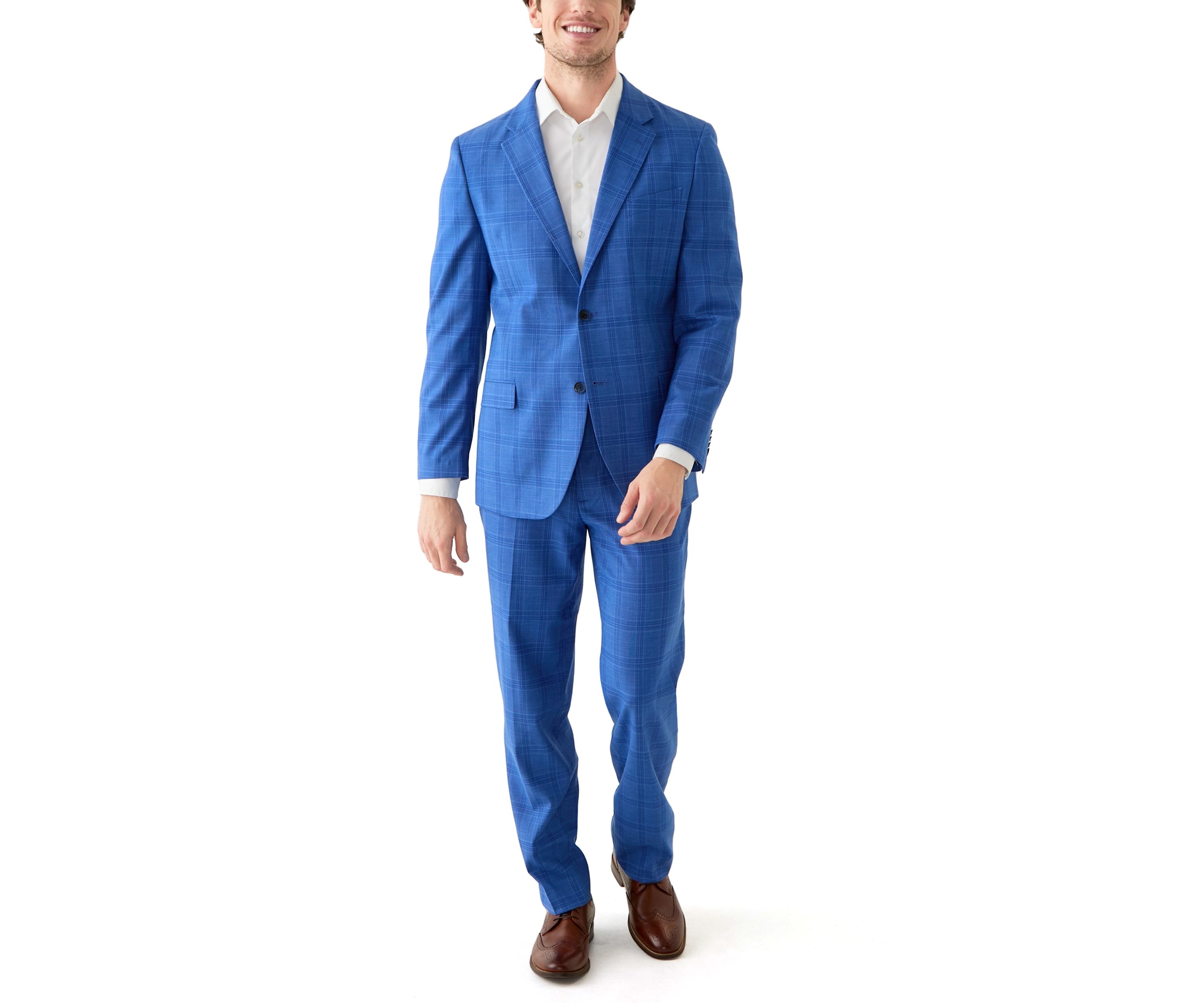 Blue Plaid Suit Separate Jacket 
