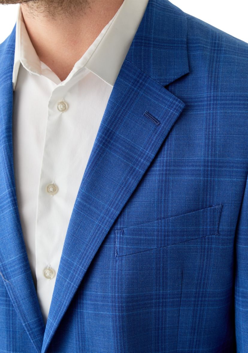 Blue Plaid Suit Separate Jacket 