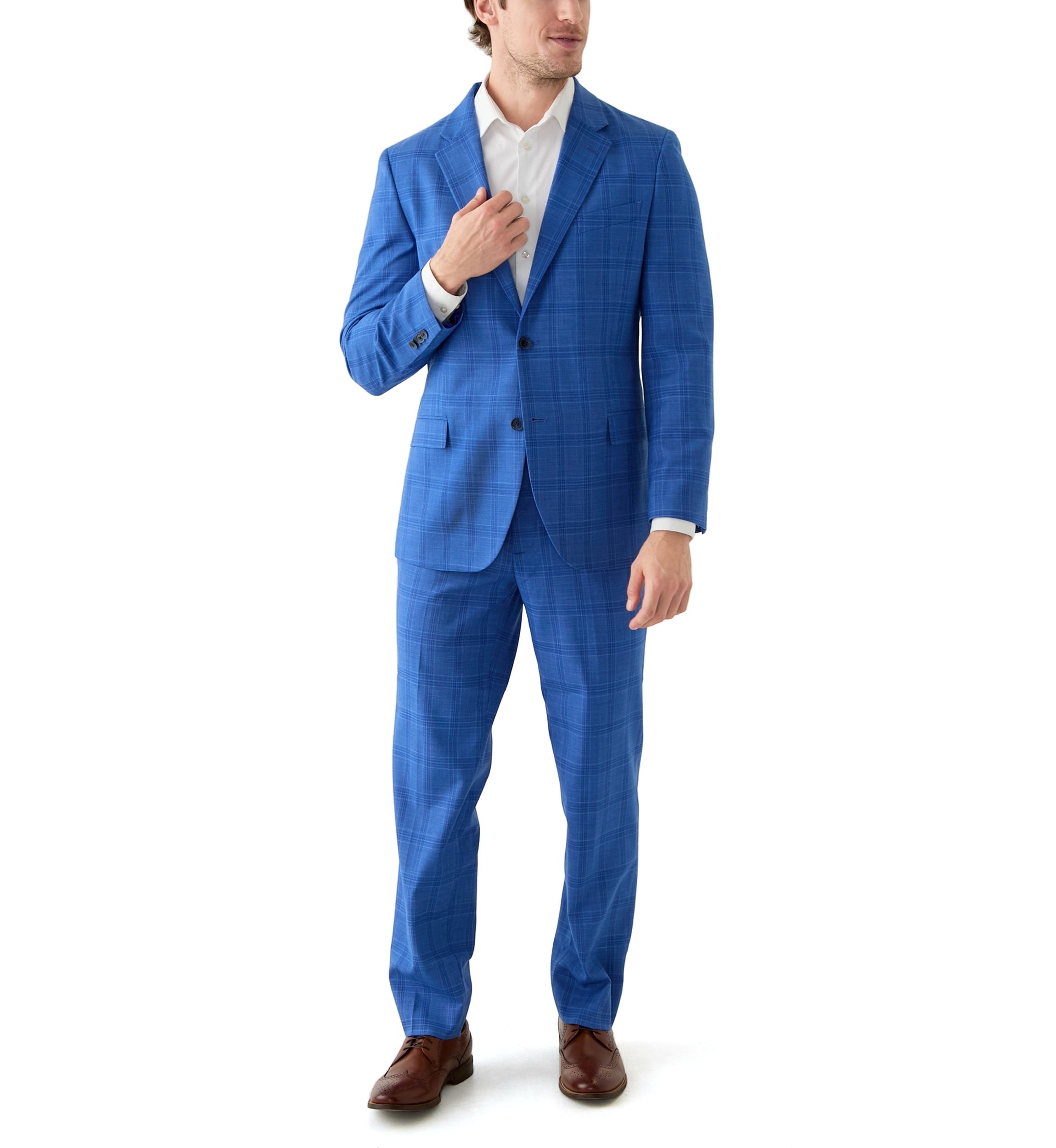 Blue Plaid Suit Separate Pants