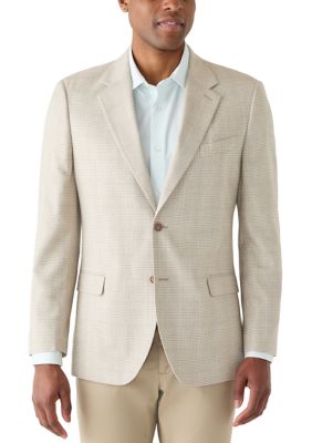 Nautica Men's Plaid Blazer, Tan, 46 Regular
