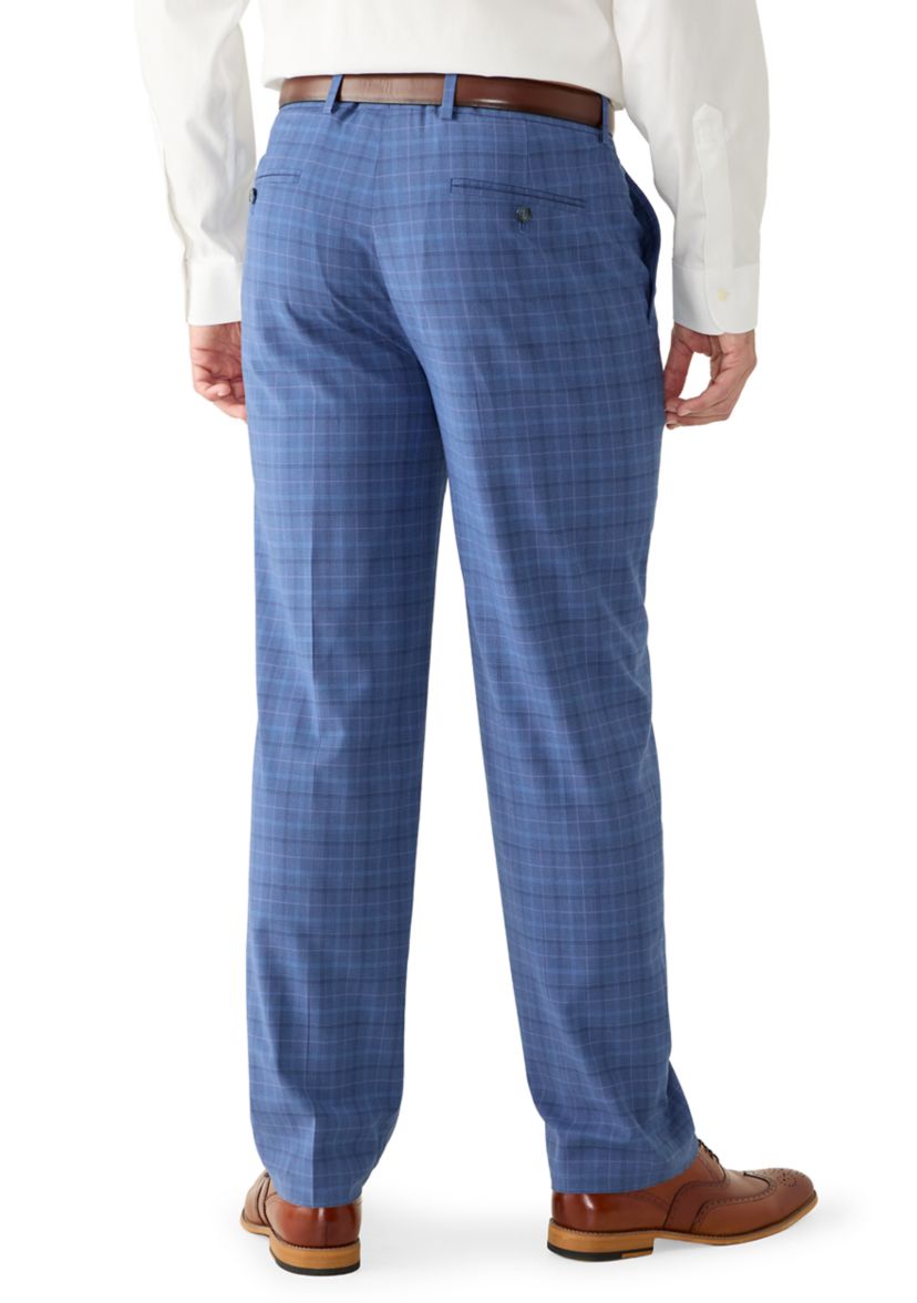 navy blue plaid dress pants Navy Blue Plaid Pants Fitted Tommy Hilfiger Mens Modern Fit Dress Pants 36  34 Navy Blue Plaid