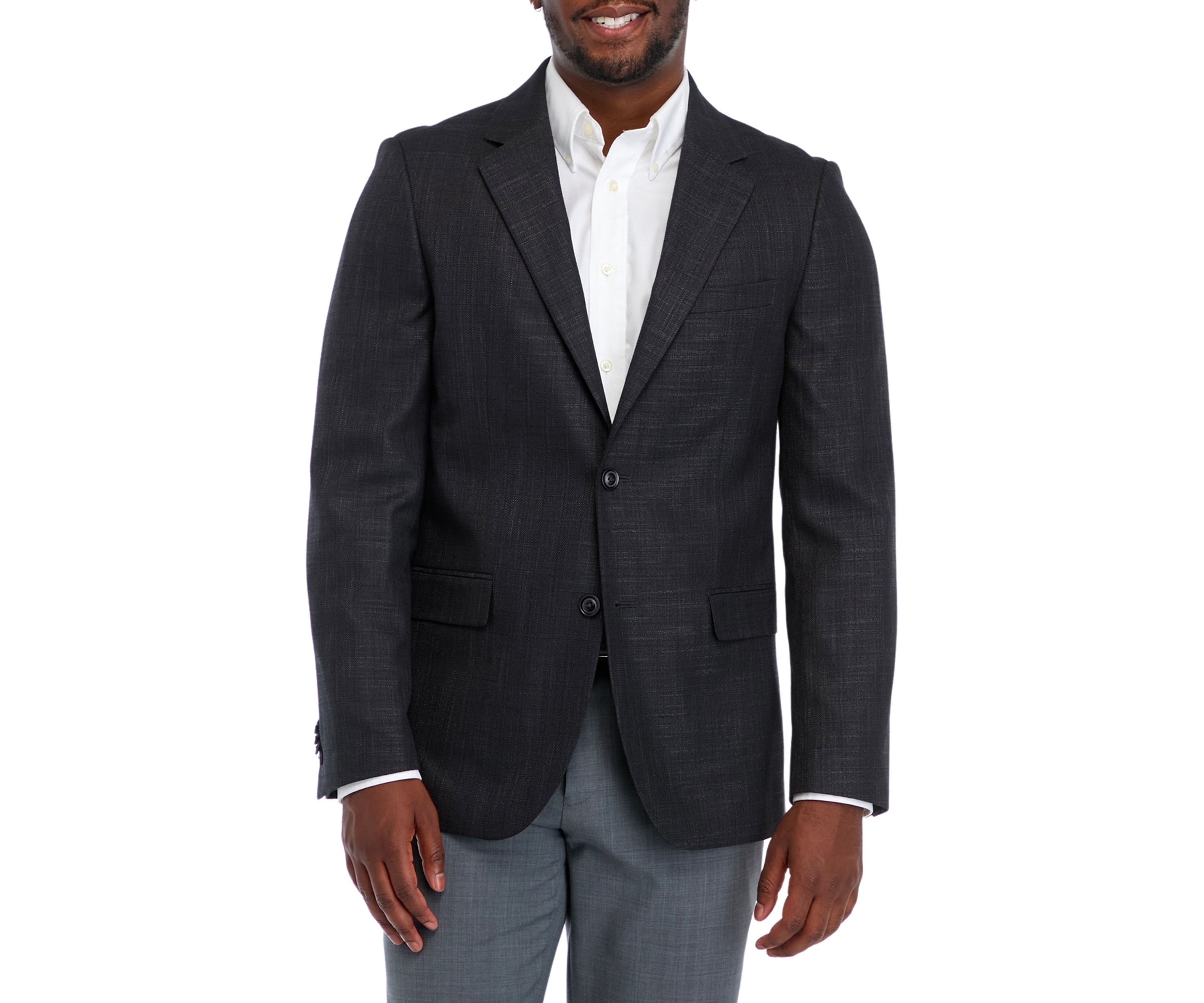 Solid Textured Sport Coat