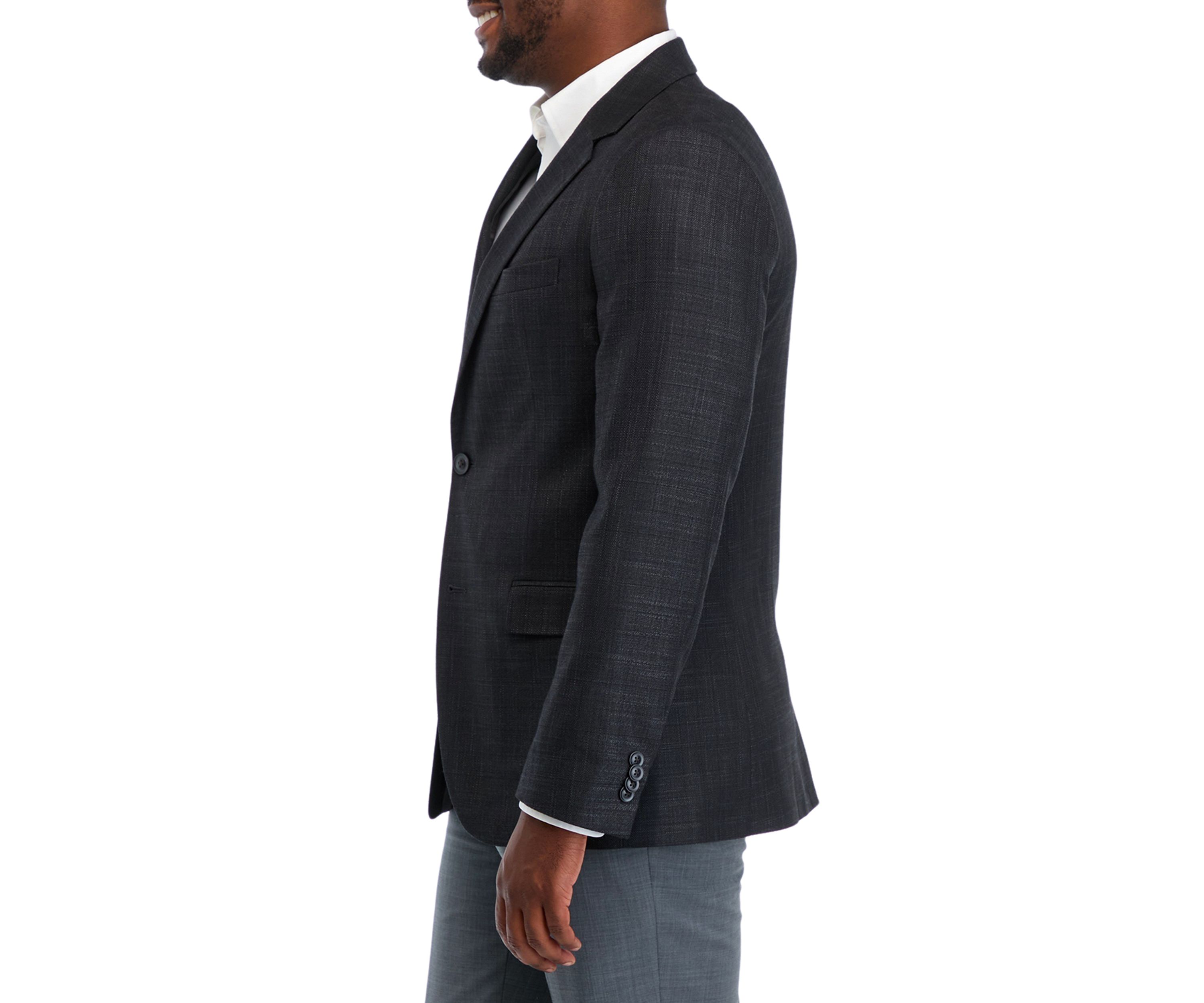 Solid Textured Sport Coat
