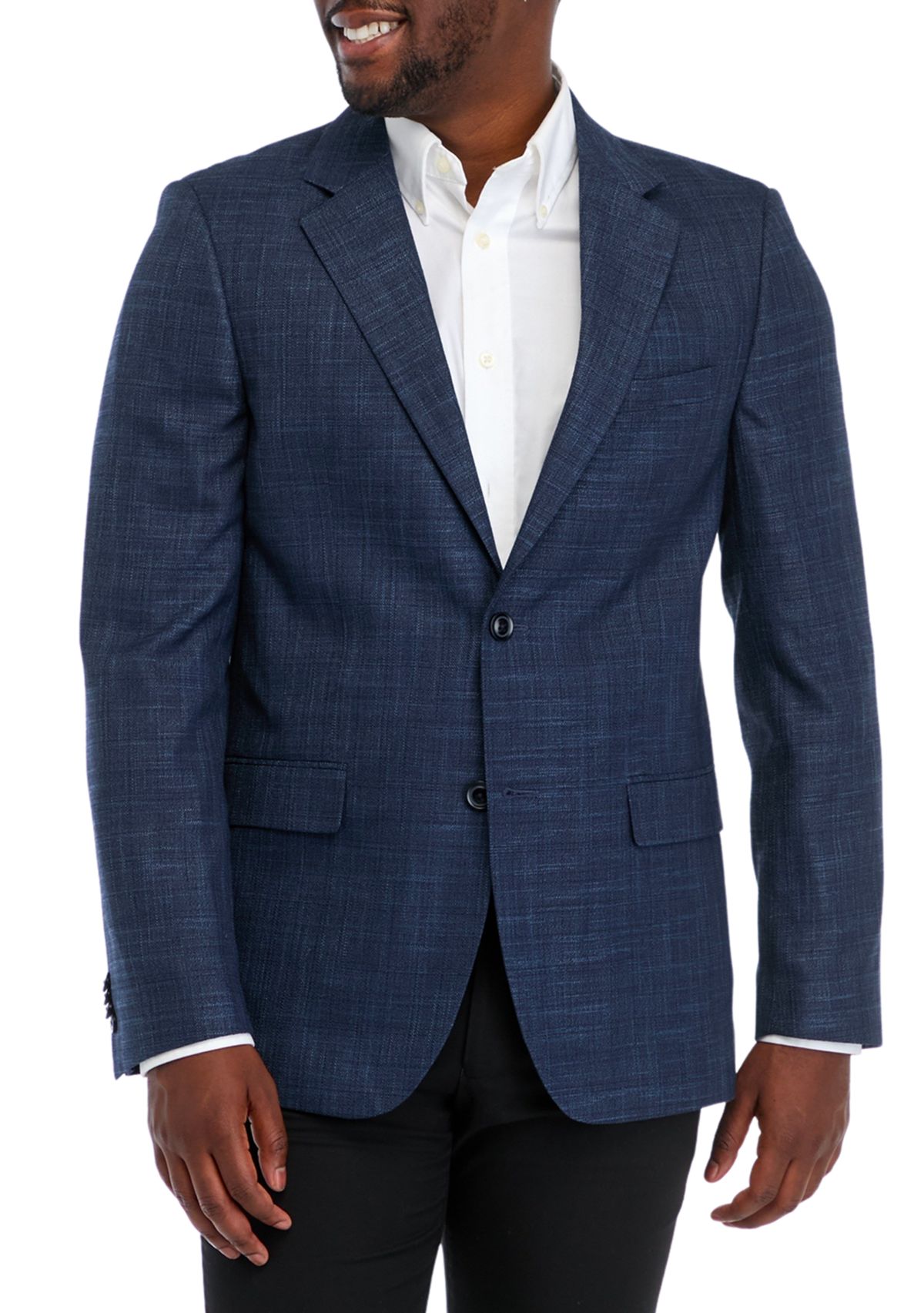 Solid Textured Sport Coat