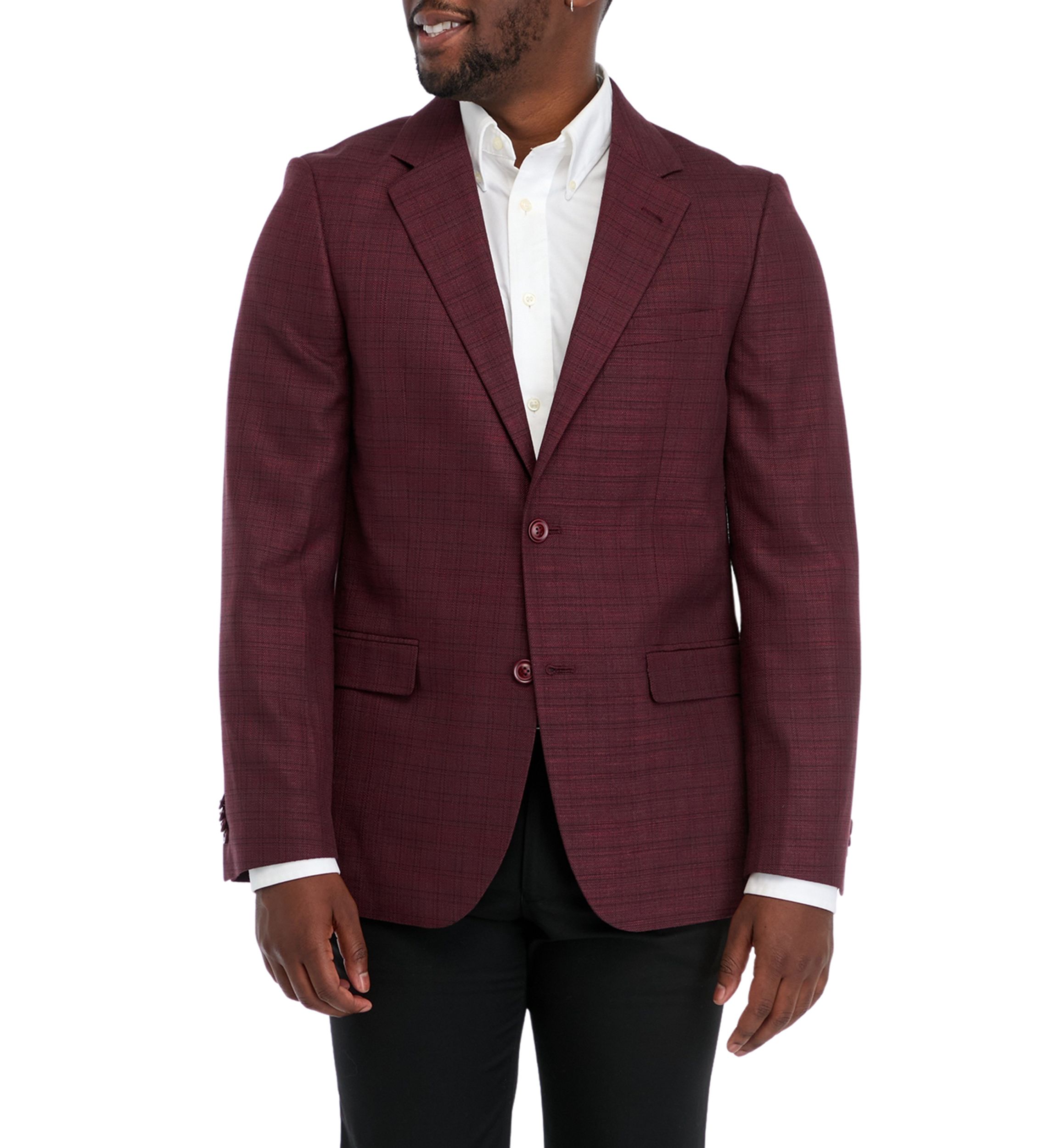 Mens Textured Solid Sport Coat