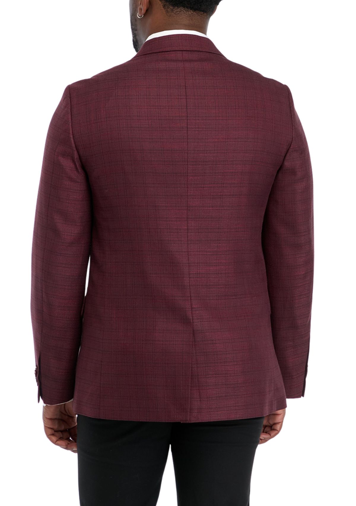 Mens Textured Solid Sport Coat